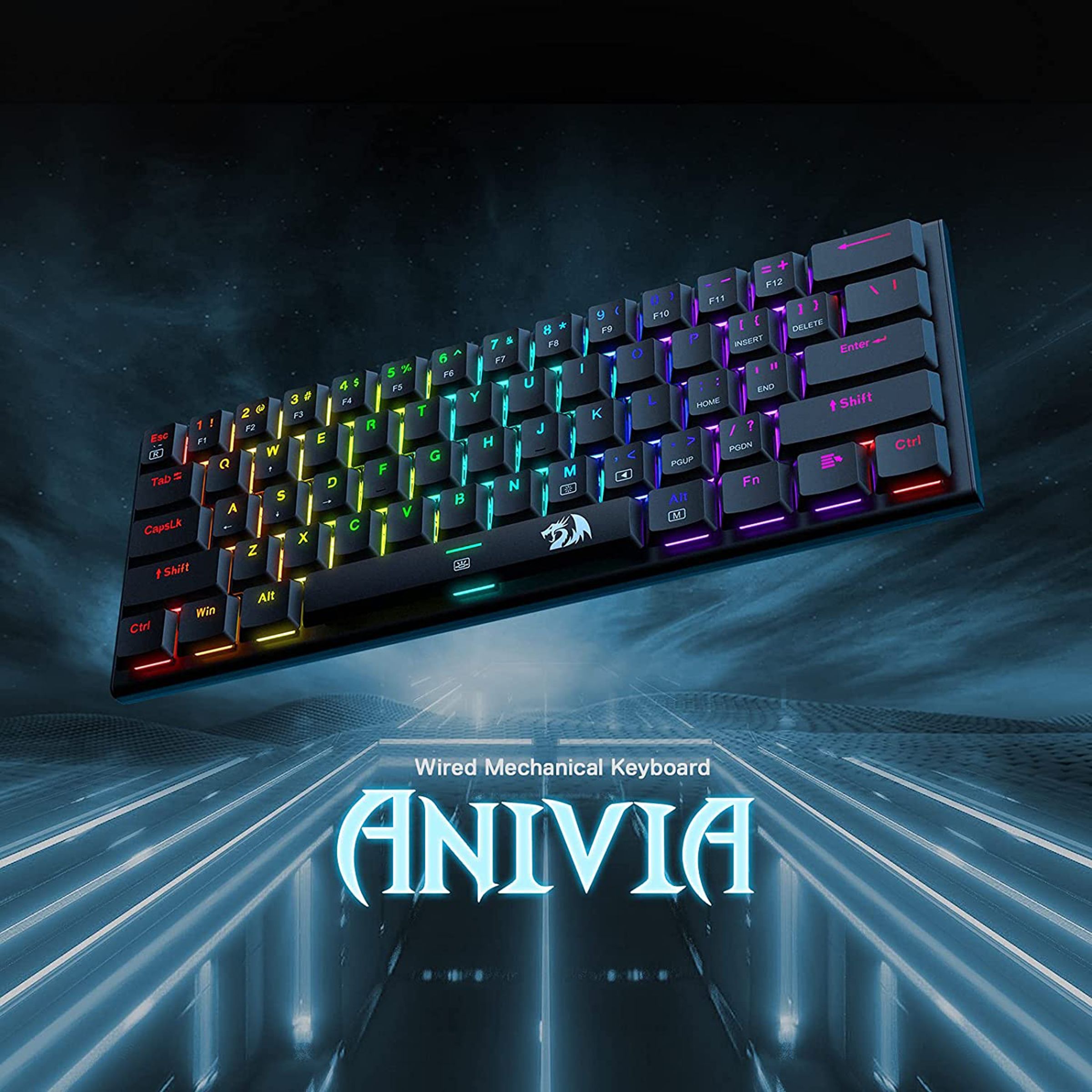 REDRAGON Anivia K614 Wired Gaming Keyboard (RGB Backlight Red Switch, Black)_13