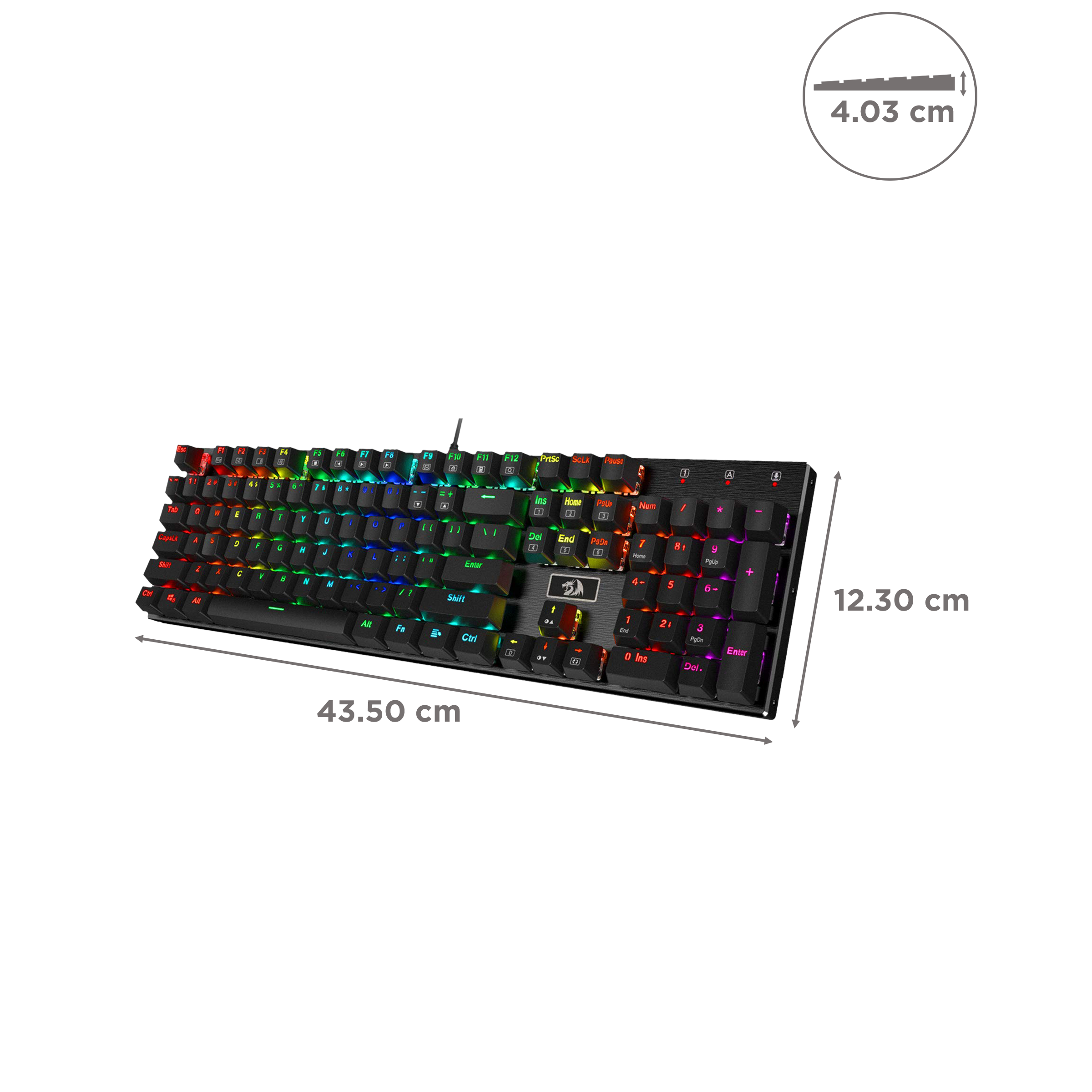 REDRAGON Devarajas K556 Wired Keyboard with RGB LED Backlit Keys (Custom Mechanical Brown Switch, Black) REDRAGON Devarajas K556 Wired Keyboard with RGB LED Backlit Keys (Custom Mechanical Brown Switch, Black)_3