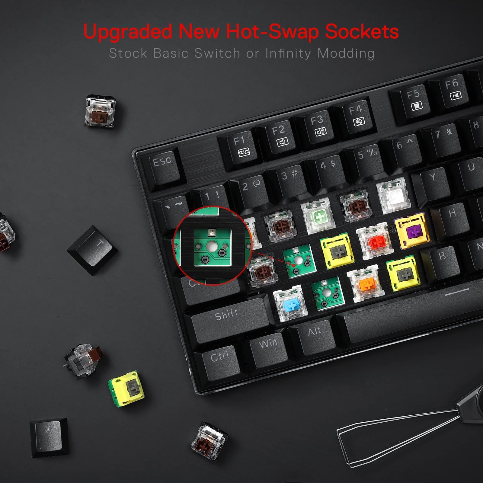 REDRAGON Devarajas K556 Wired Keyboard with RGB LED Backlit Keys (Custom Mechanical Brown Switch, Black) REDRAGON Devarajas K556 Wired Keyboard with RGB LED Backlit Keys (Custom Mechanical Brown Switch, Black)_5