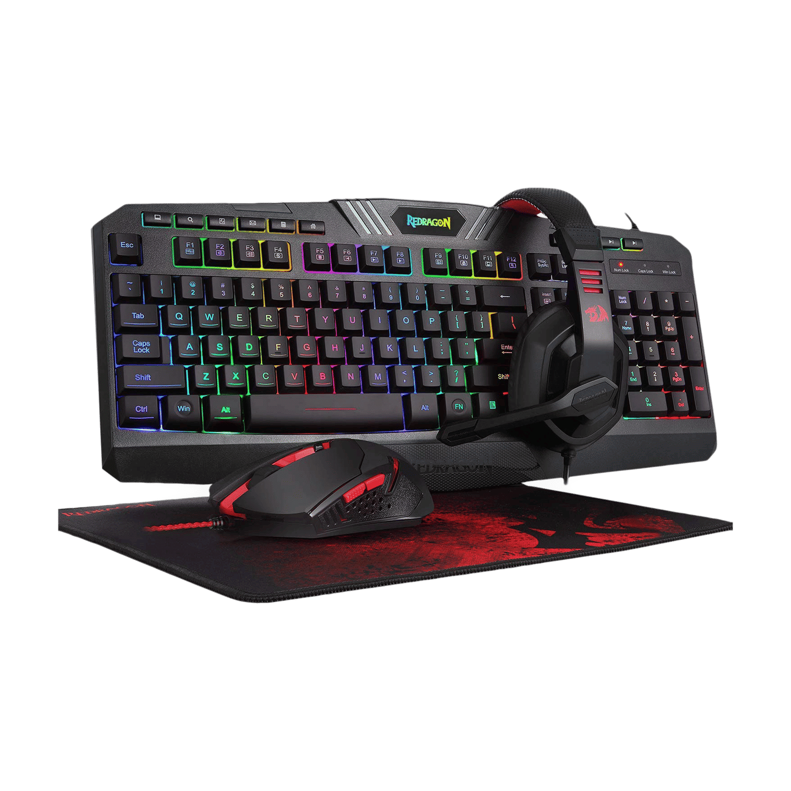 REDRAGON S101-BA 4-IN-1 Wired Gaming Keyboard & Mouse Combo (3200 DPI Adjustable, Spill Resistant, Black) REDRAGON S101-BA 4-IN-1 Wired Gaming Keyboard & Mouse Combo (3200 DPI Adjustable, Spill Resistant, Black)_1