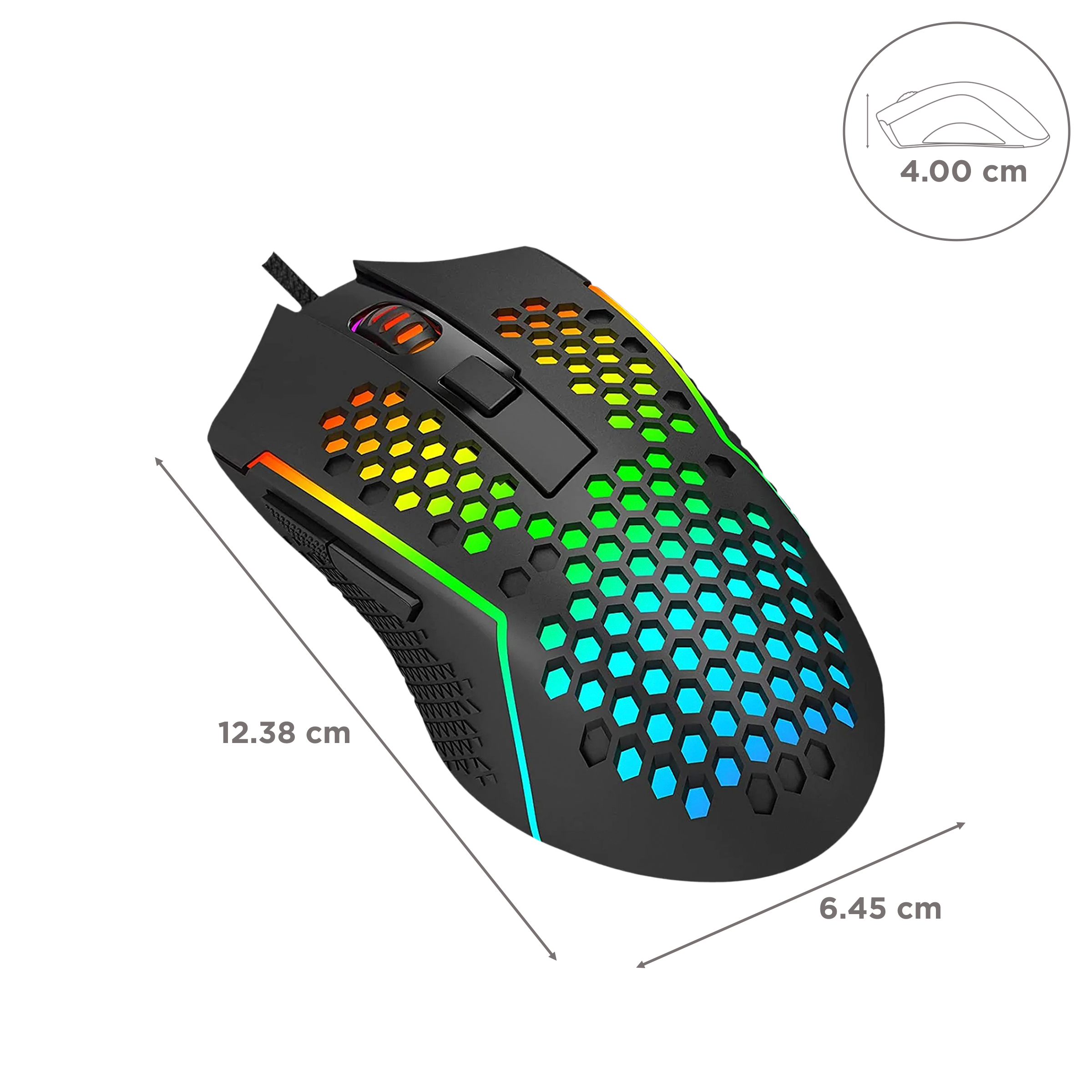 REDRAGON Reaping Wired Optical Gaming Mouse (12400 DPI, Ergonomic Design, Black)_3