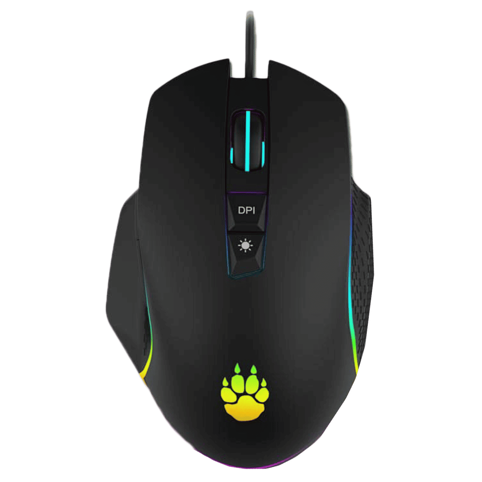 Claw Chuff Wired Optical Gaming Mouse with Customizable Buttons (6400 DPI Adjustable, Ergonomic Design, Black)_1
