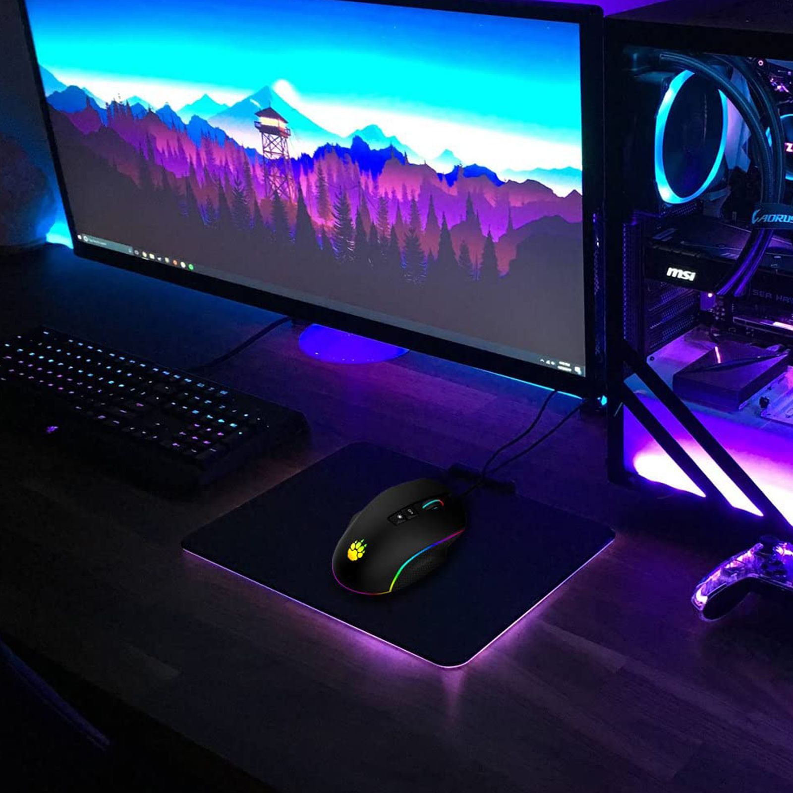 Claw Chuff Wired Optical Gaming Mouse with Customizable Buttons (6400 DPI Adjustable, Ergonomic Design, Black)_7