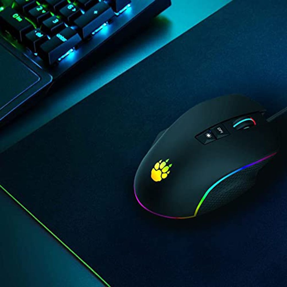 Claw Chuff Wired Optical Gaming Mouse with Customizable Buttons (6400 DPI Adjustable, Ergonomic Design, Black)_9