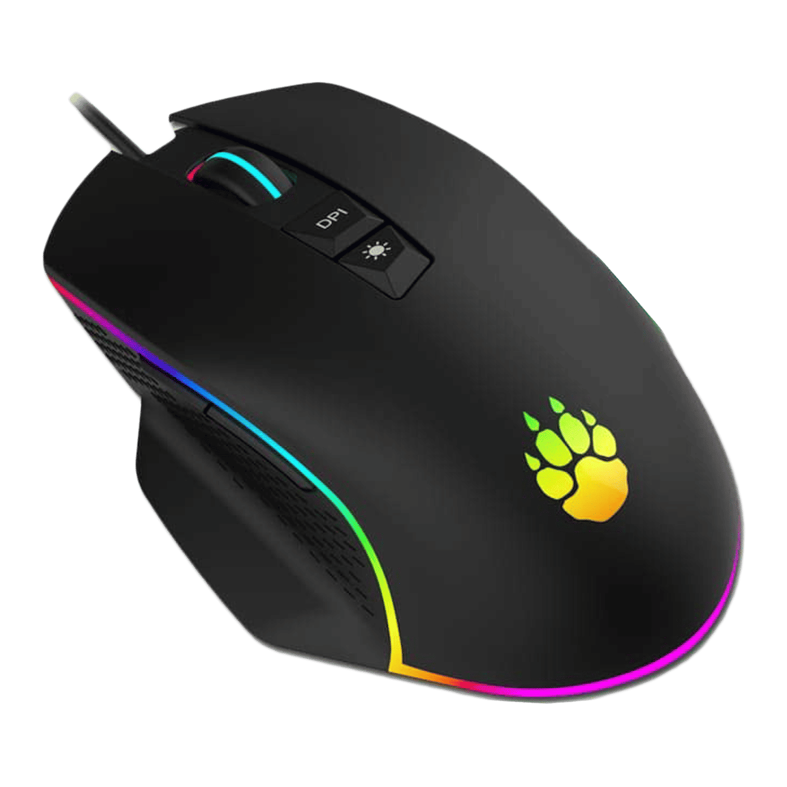 Claw Chuff Wired Optical Gaming Mouse with Customizable Buttons (6400 DPI Adjustable, Ergonomic Design, Black)_4