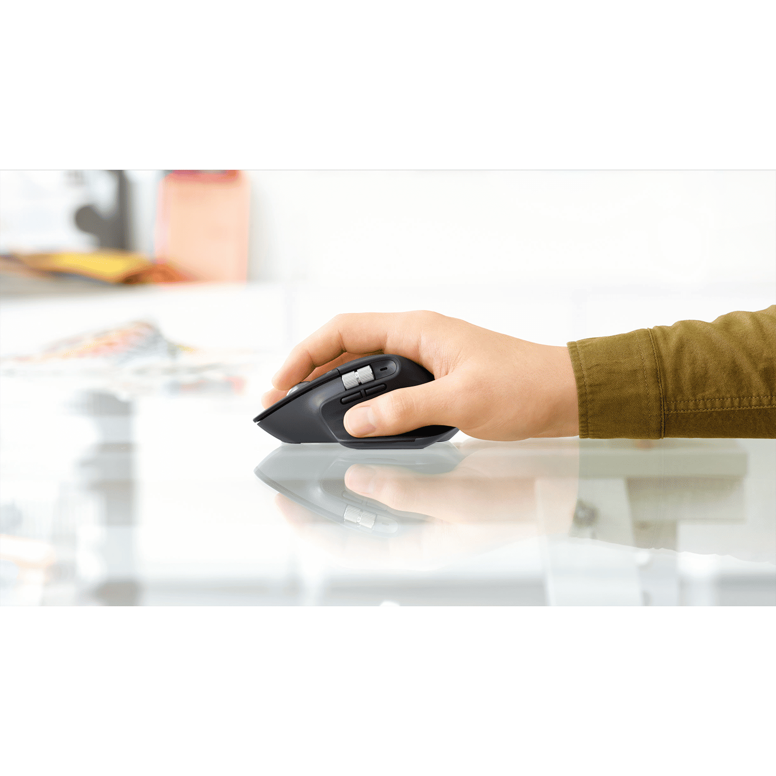 logitech MX Master 3S Rechargeable Bluetooth Wireless Laser Performance Mouse with Thumb Wheel (8000 DPI Adjustable, Multi Device Connectivity, Graphite)_13