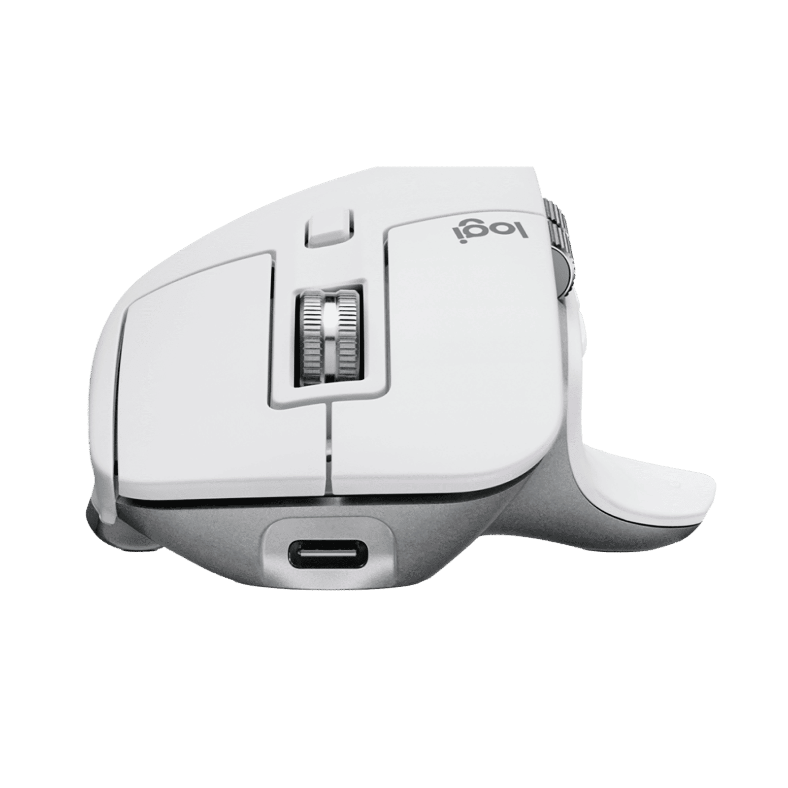 logitech MX Master 3S Rechargeable Wireless Laser Performance Mouse with Thumb Wheel (8000 DPI Adjustable, Multi Device Connectivity, Pale Gray)_4