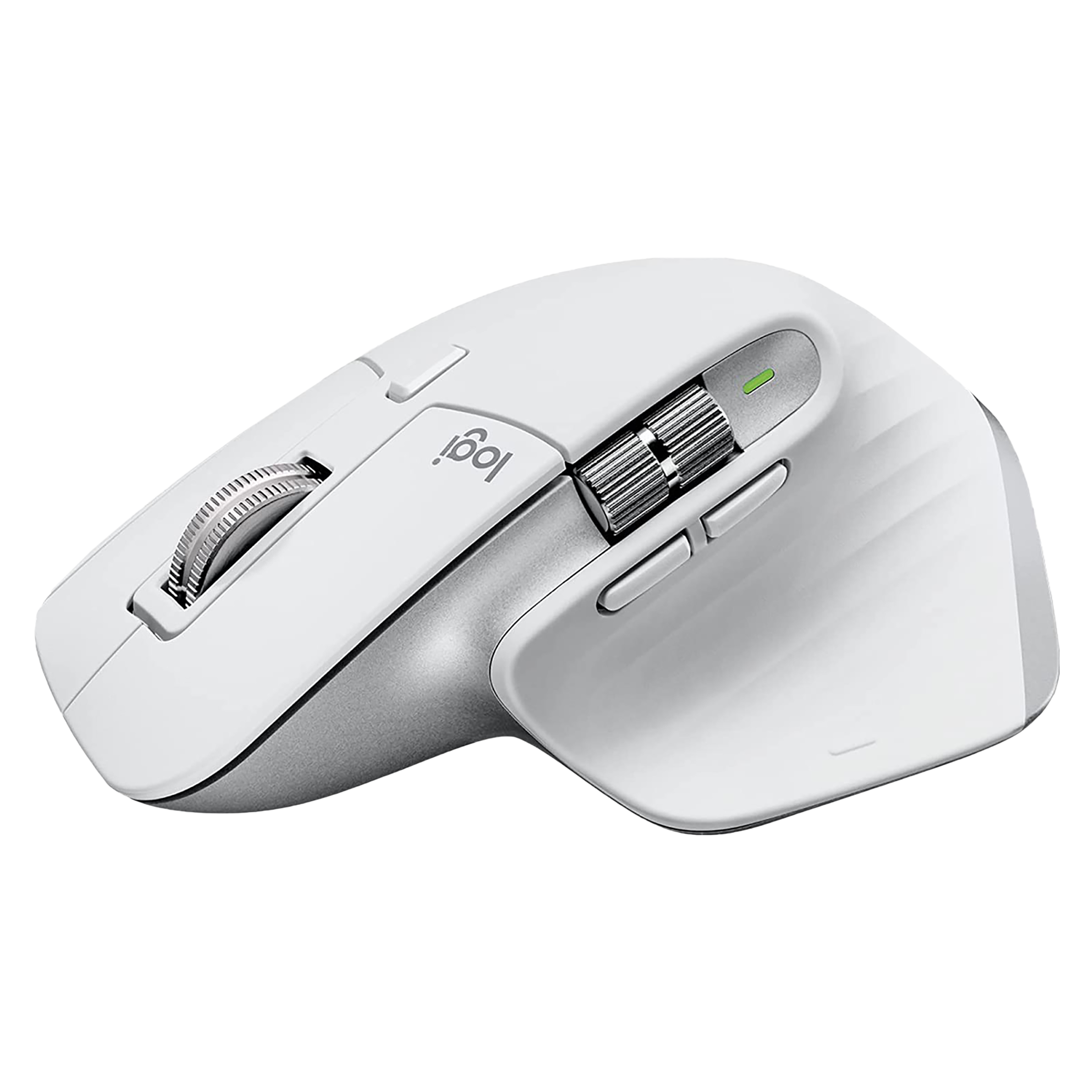 logitech MX Master 3S Rechargeable Wireless Laser Performance Mouse with Thumb Wheel (8000 DPI Adjustable, Multi Device Connectivity, Pale Gray)_5
