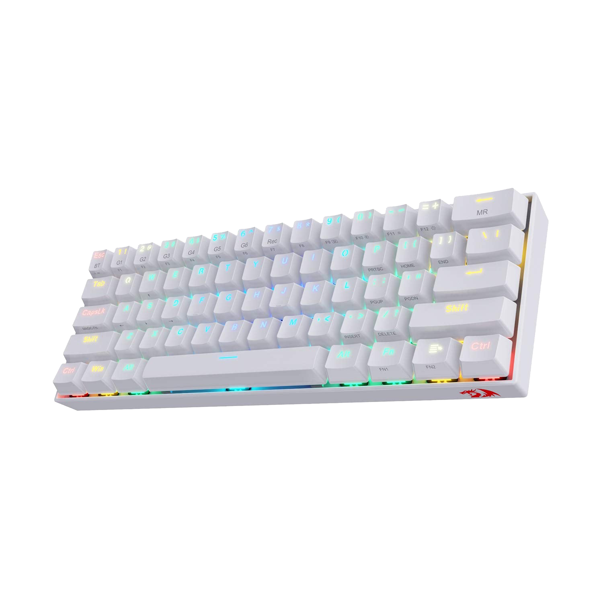 REDRAGON Draconic K530 Wireless Gaming Keyboard (RGB Backlight Brown Switch, White)_1