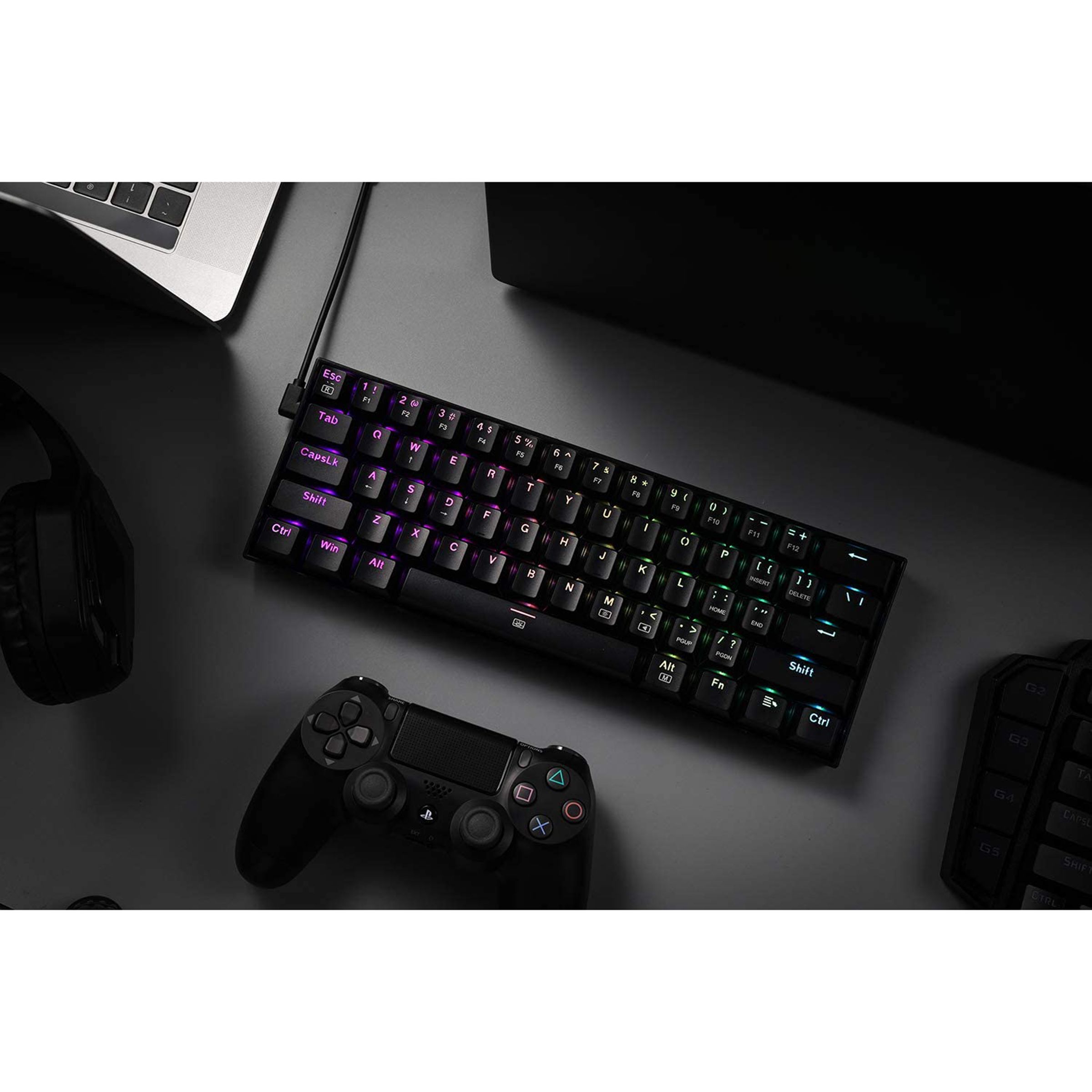 REDRAGON Dragonborn K630 RGB Wired Keyboard with Dazzling RGB Backlit (Hot-Swappable Brown Switches, Black)_14