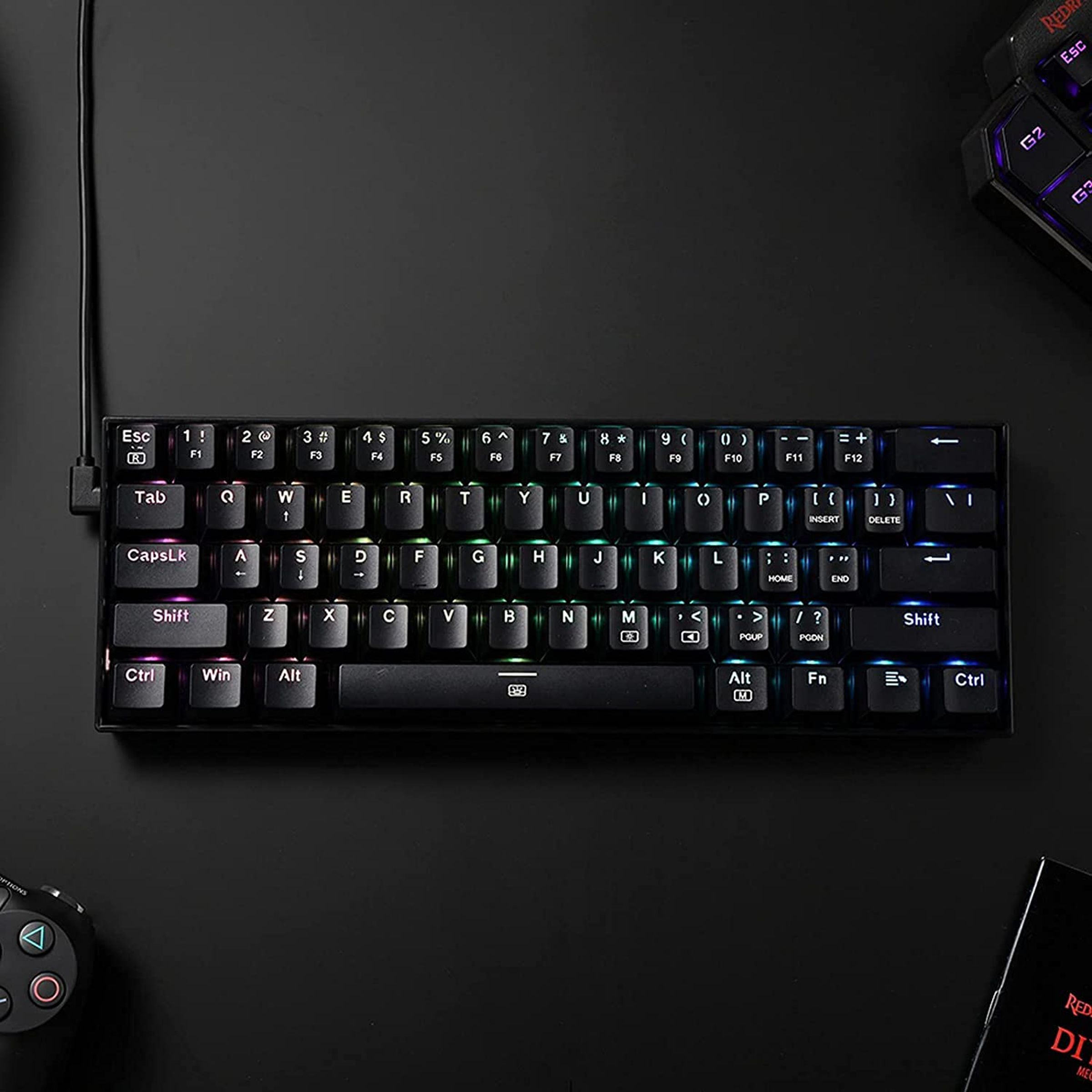 REDRAGON Dragonborn K630 RGB Wired Keyboard with Dazzling RGB Backlit (Hot-Swappable Brown Switches, Black)_15