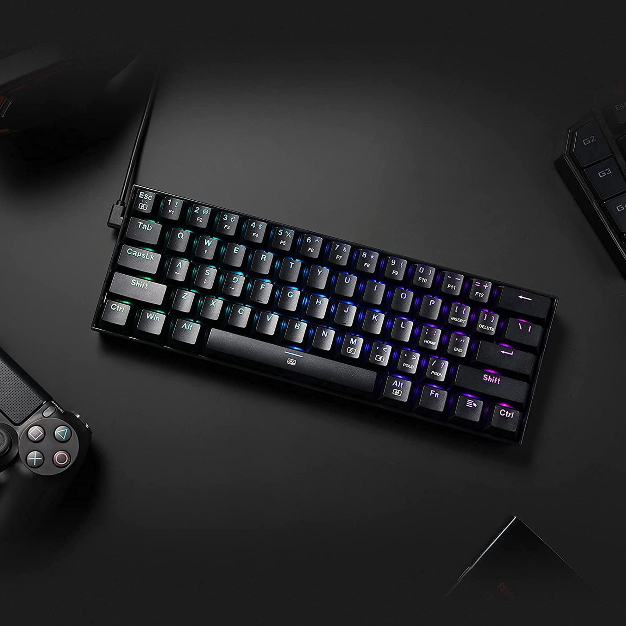 REDRAGON Dragonborn K630 RGB Wired Keyboard with Dazzling RGB Backlit (Hot-Swappable Brown Switches, Black)_6