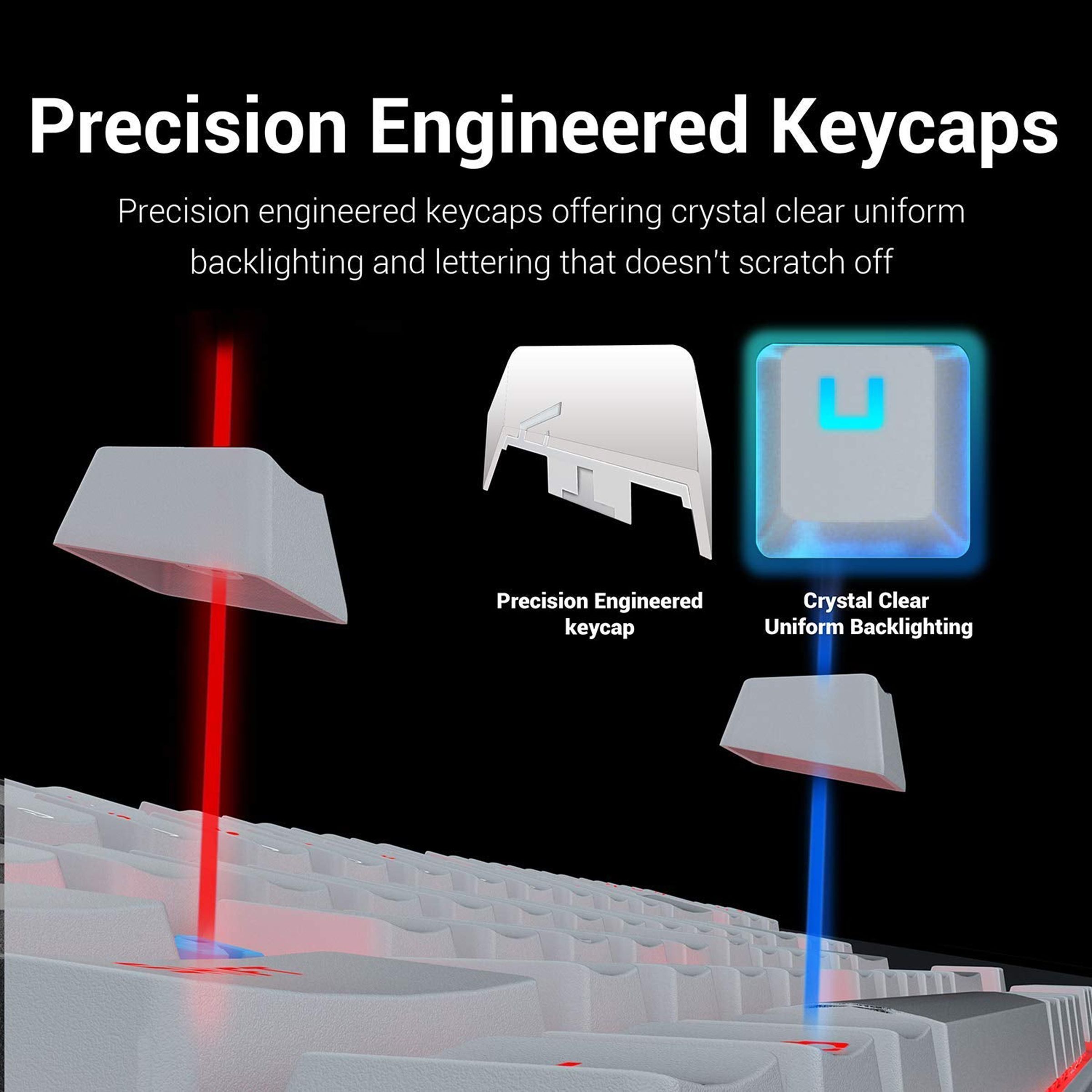 REDRAGON Kumara K552 Wired Gaming Keyboard (RGB LED Backlight Blue Switch, White)_5