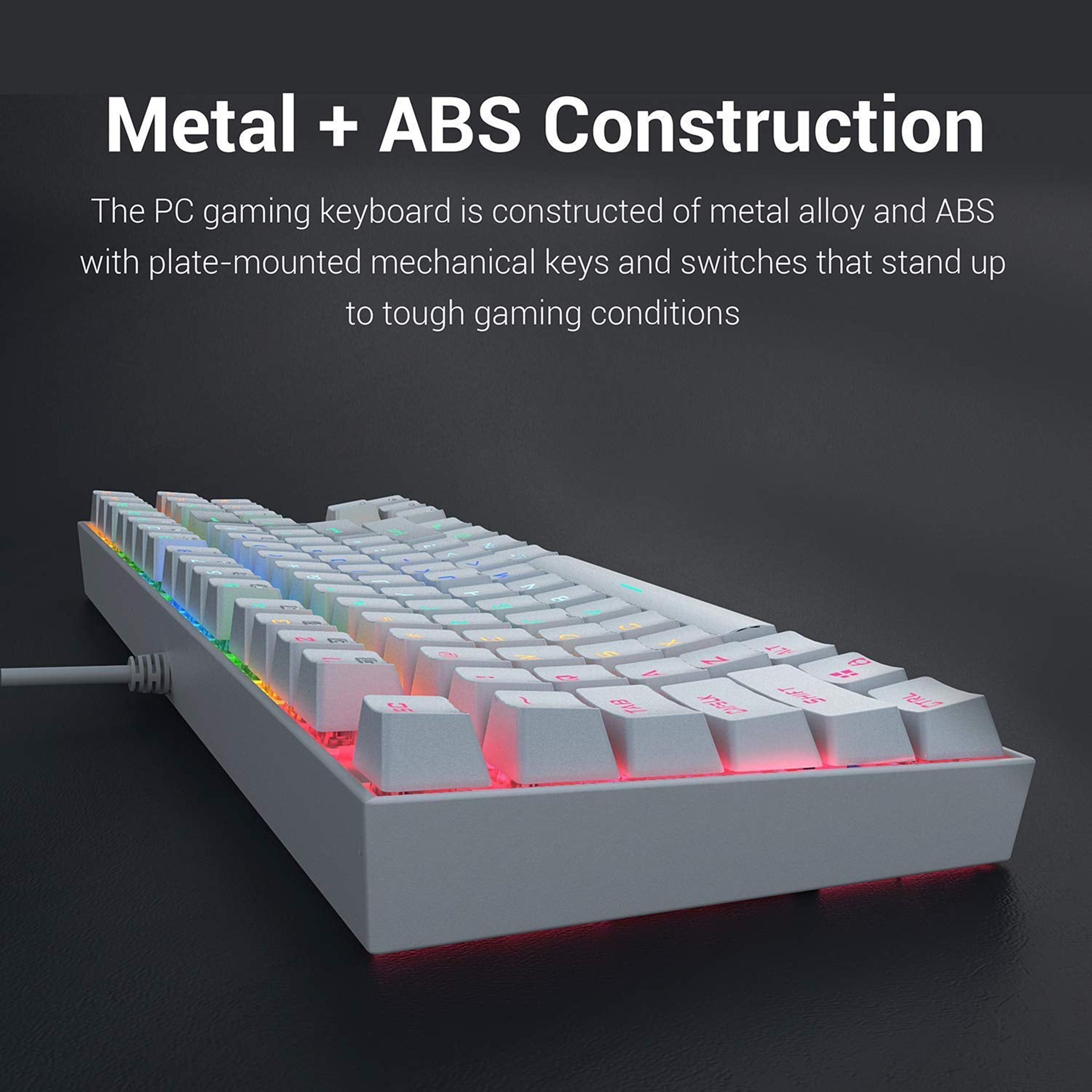 REDRAGON Kumara K552 Wired Gaming Keyboard (RGB LED Backlight Blue Switch, White)_6