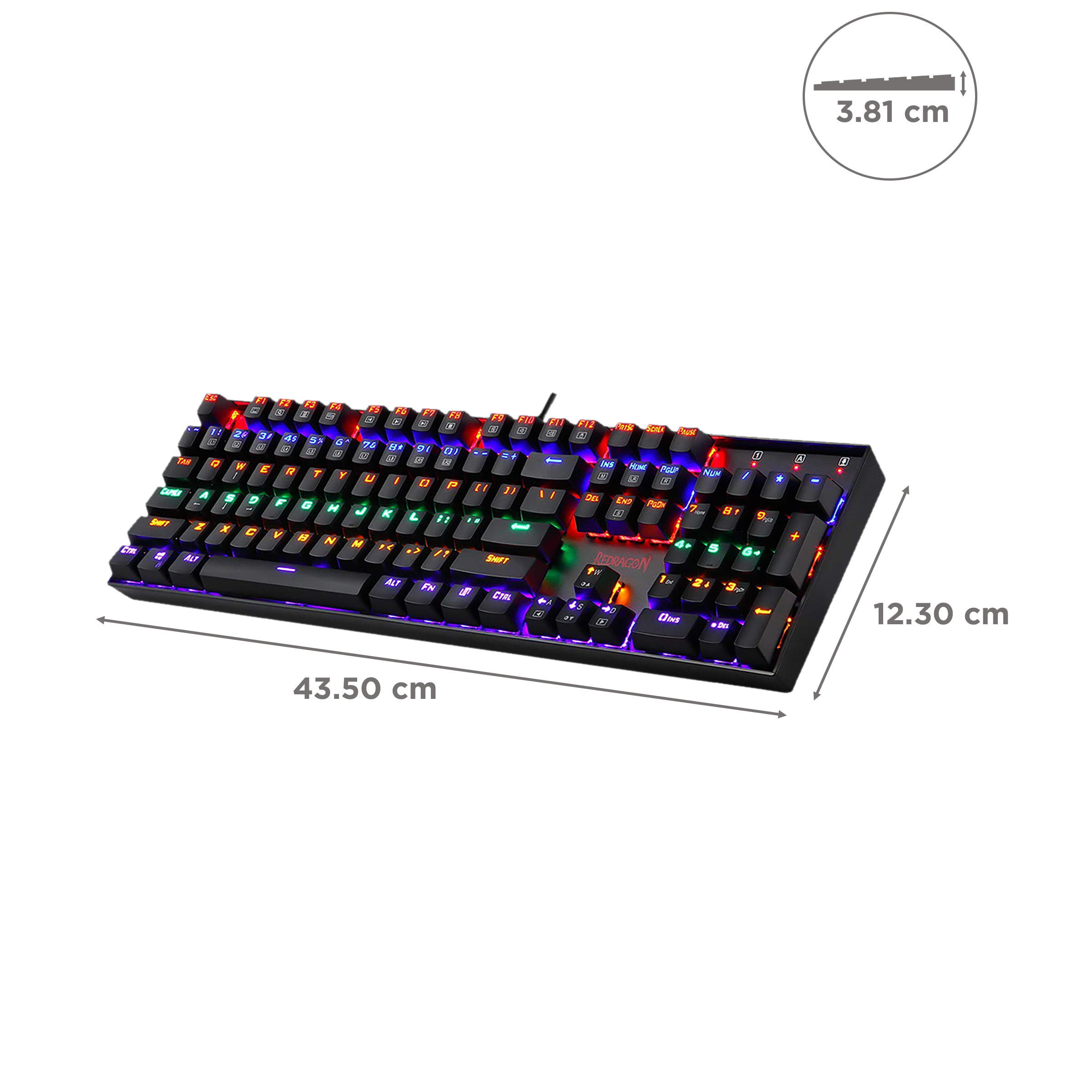 REDRAGON Vara K551 Wired Gaming Keyboard (RGB Backlight Red Switch, Black) REDRAGON Vara K551 Wired Gaming Keyboard (RGB Backlight Red Switch, Black)_3