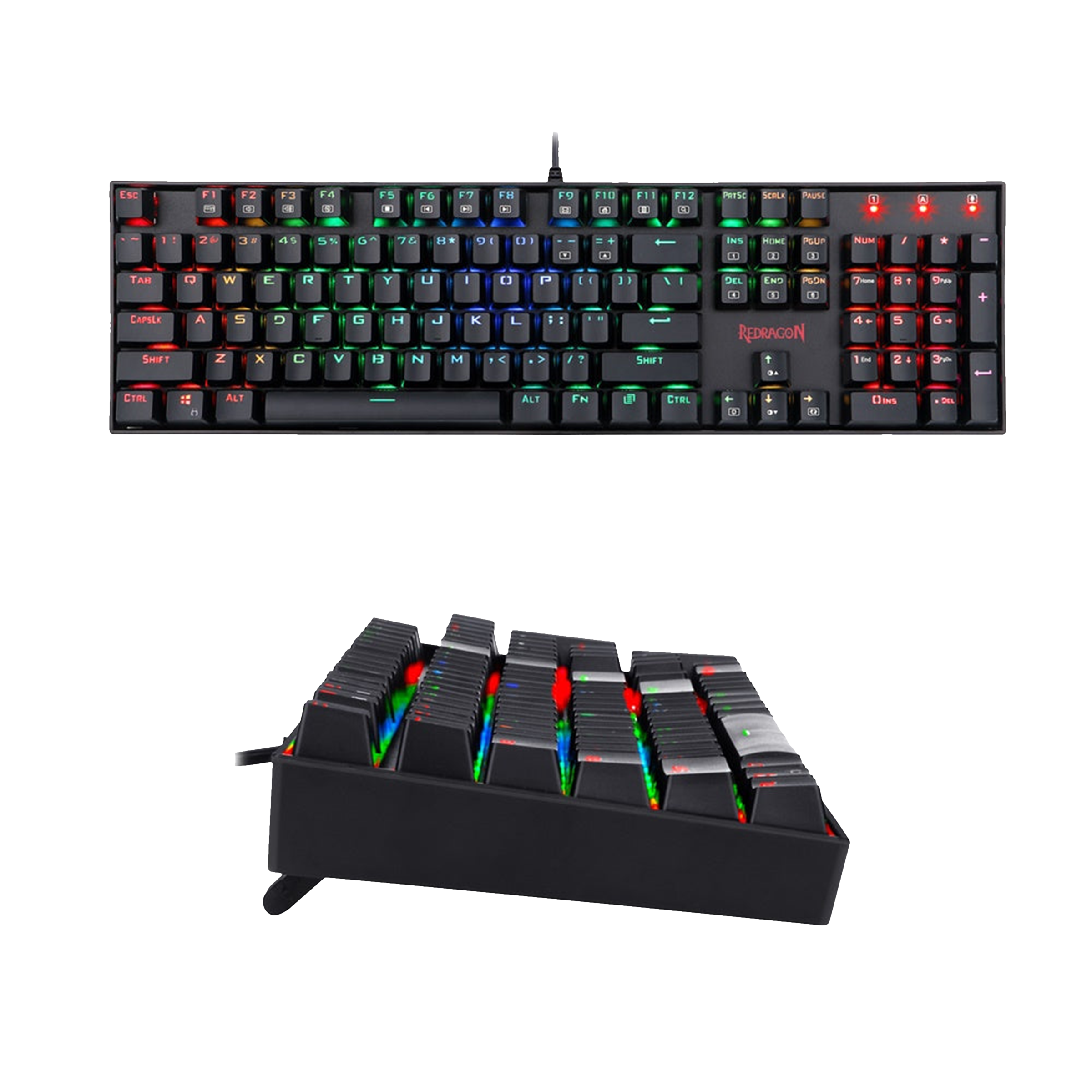 REDRAGON Mitra K551 Wired Keyboard with RGB LED Backlit Keys (Custom Mechanical Switches, Black)_15