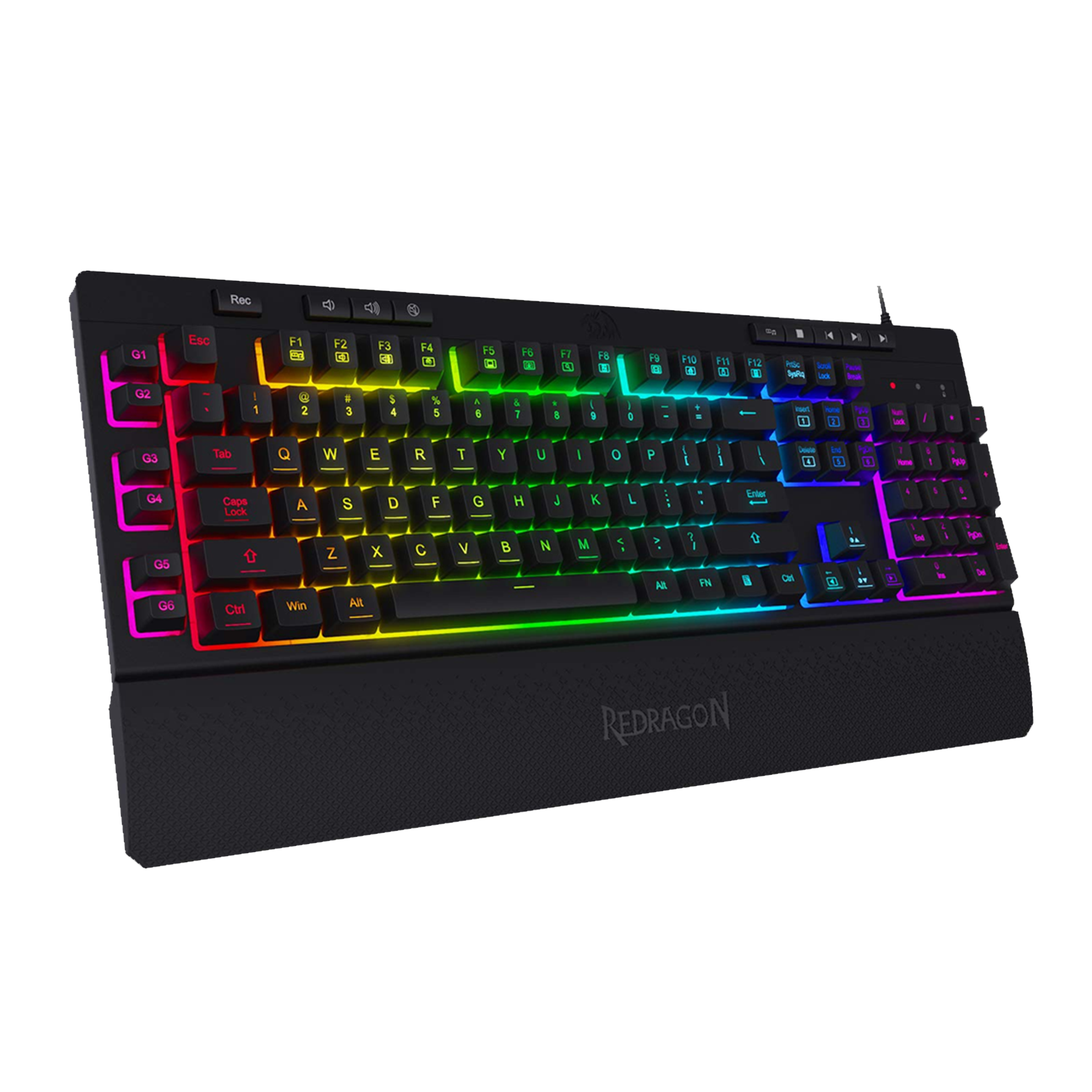 REDRAGON Shiva K512 Wired Keyboard with RGB LED Backlit Keys (Dedicated Media Controls, Black)_1