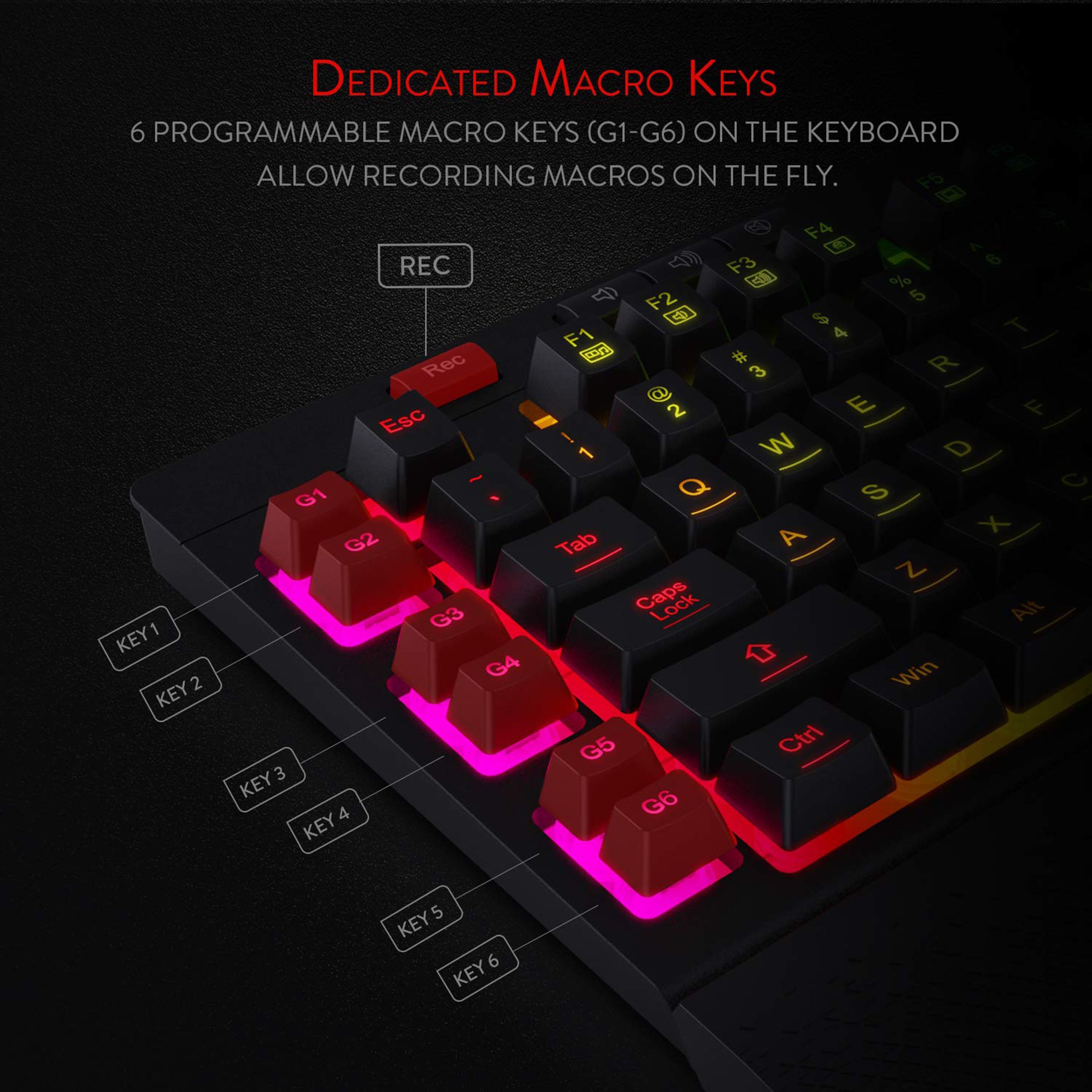 REDRAGON Shiva K512 Wired Keyboard with RGB LED Backlit Keys (Dedicated Media Controls, Black)_9