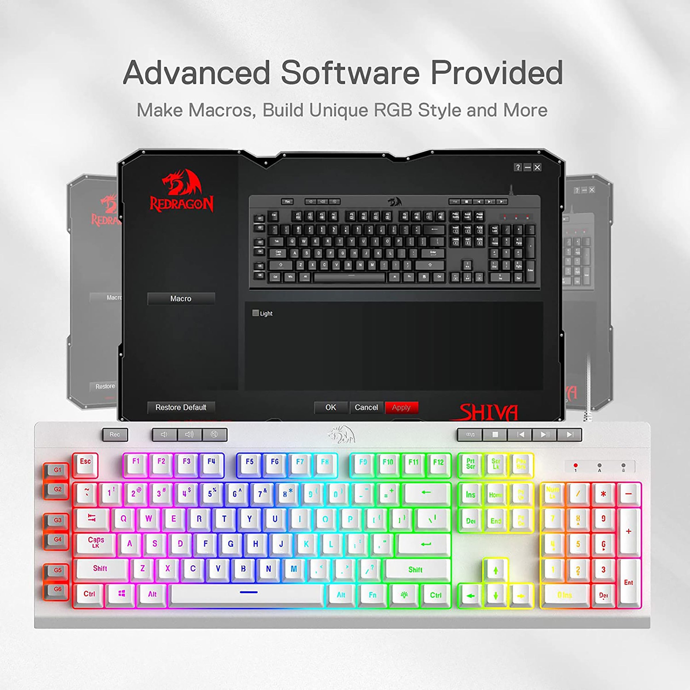 REDRAGON Shiva K512 Wired Gaming Keyboard (RGB Backlight, White)_10