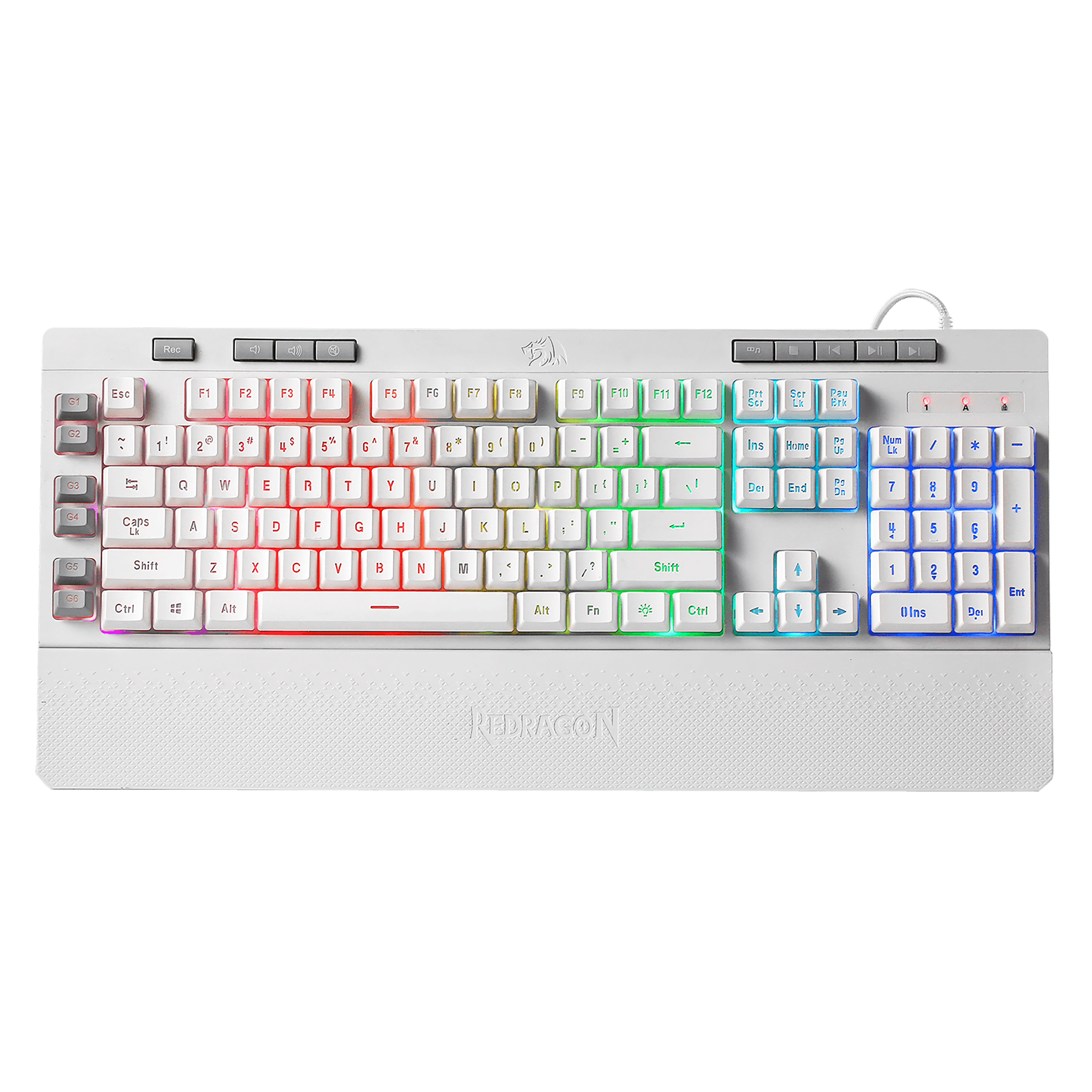 REDRAGON Shiva K512 Wired Gaming Keyboard (RGB Backlight, White)_1