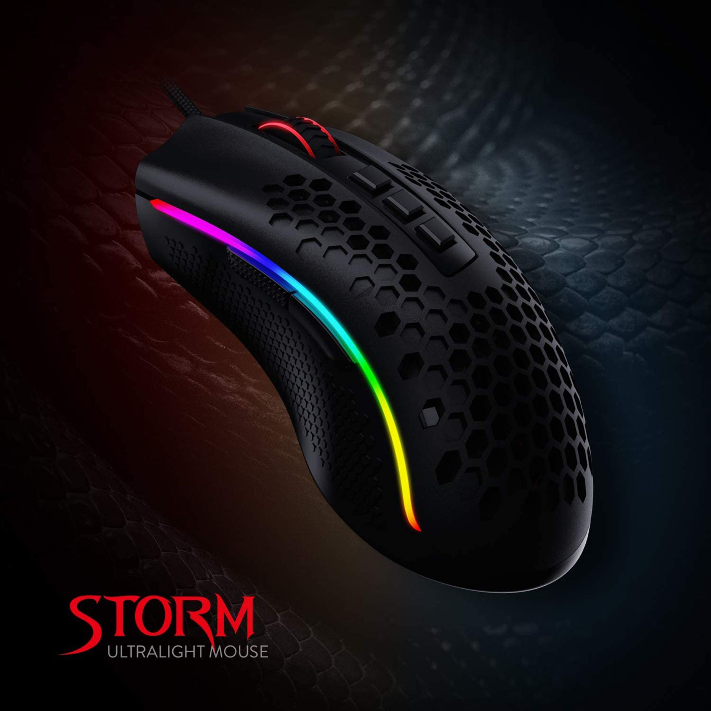 REDRAGON Strom Wired Optical Gaming Mouse (12400 DPI Adjustable, Aesthetics of Hive, Black) REDRAGON Strom Wired Optical Gaming Mouse (12400 DPI Adjustable, Aesthetics of Hive, Black)_5