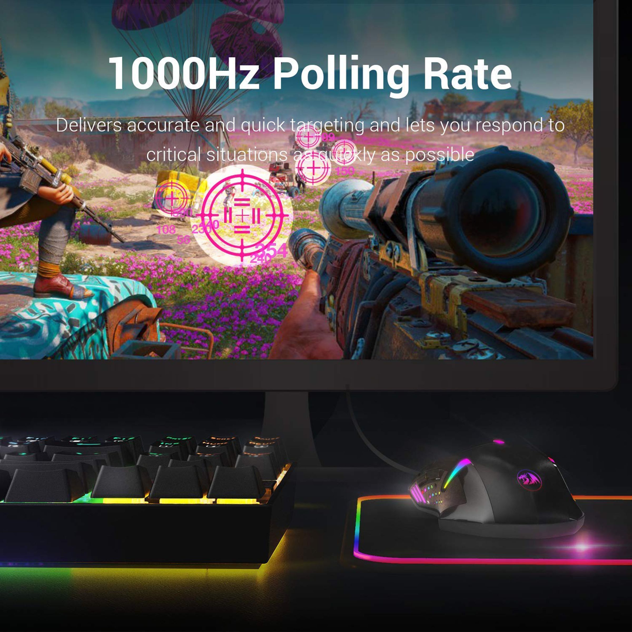 REDRAGON Centrophorus Wired Optical Gaming Mouse (7200 DPI Adjustable, Ergonomic Design, Black)_5