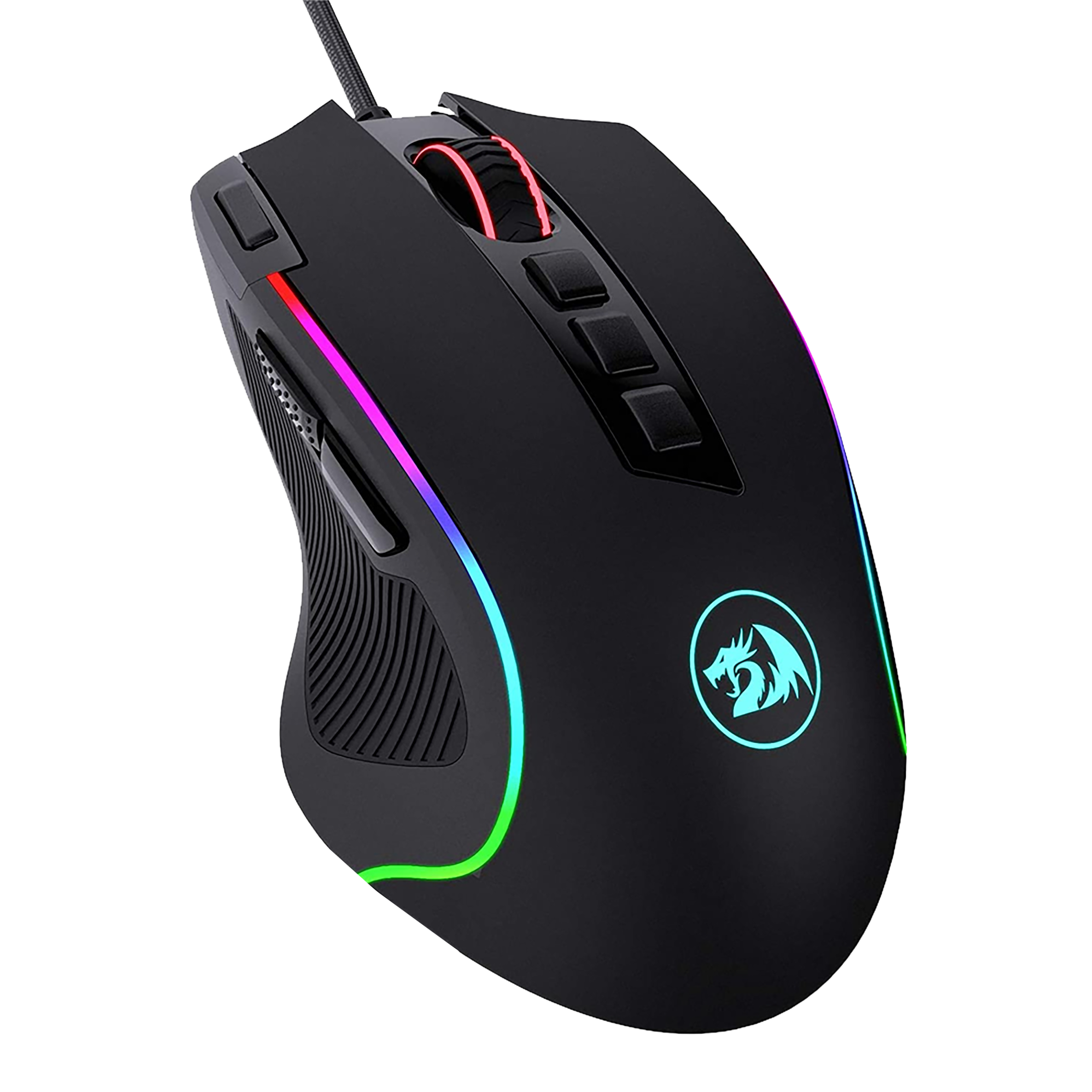 REDRAGON Predator Wired Optical Gaming Mouse with Customizable Buttons (4000 DPI, Ergonomic Design, Black)_1