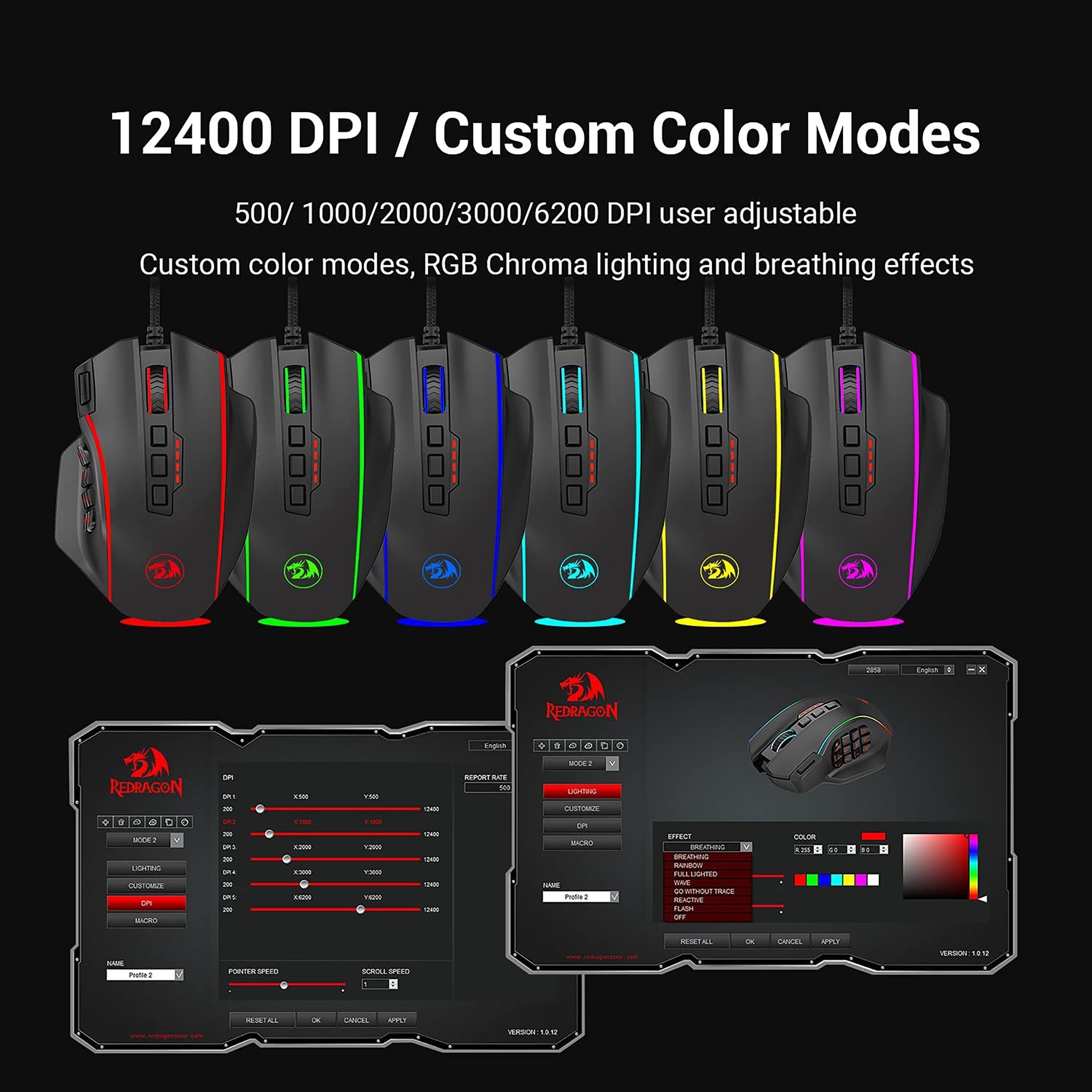REDRAGON Perdiction Wired Laser Gaming Mouse (24000 DPI, Ergonomic Design, Black)_4