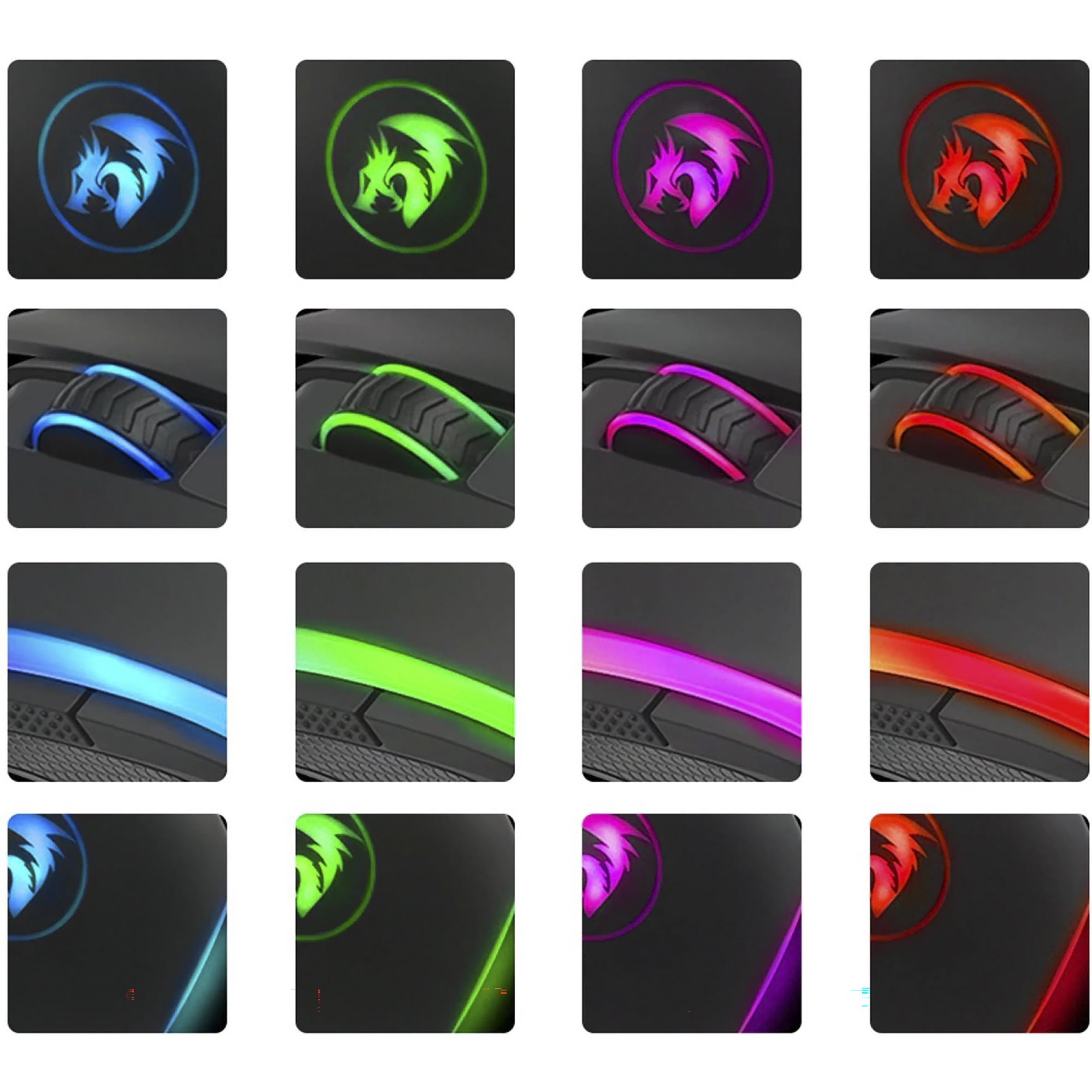 REDRAGON Nothosaur Wired Optical Gaming Mouse with Customizable Buttons (3200 DPI, 7 Colors Backlit, Black)_6