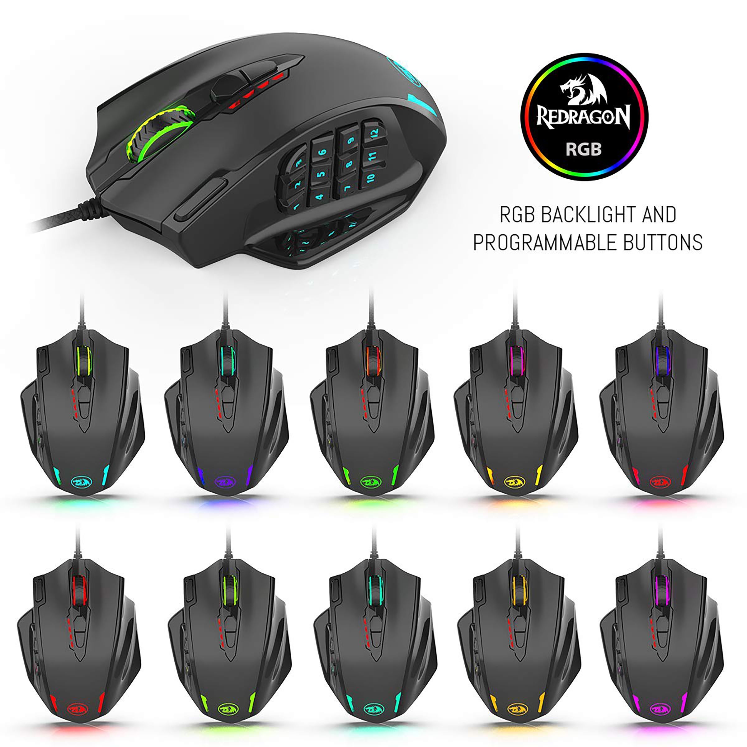 REDRAGON Impact Wired Optical Gaming Mouse (12400 DPI, High-End Design, Black)_7