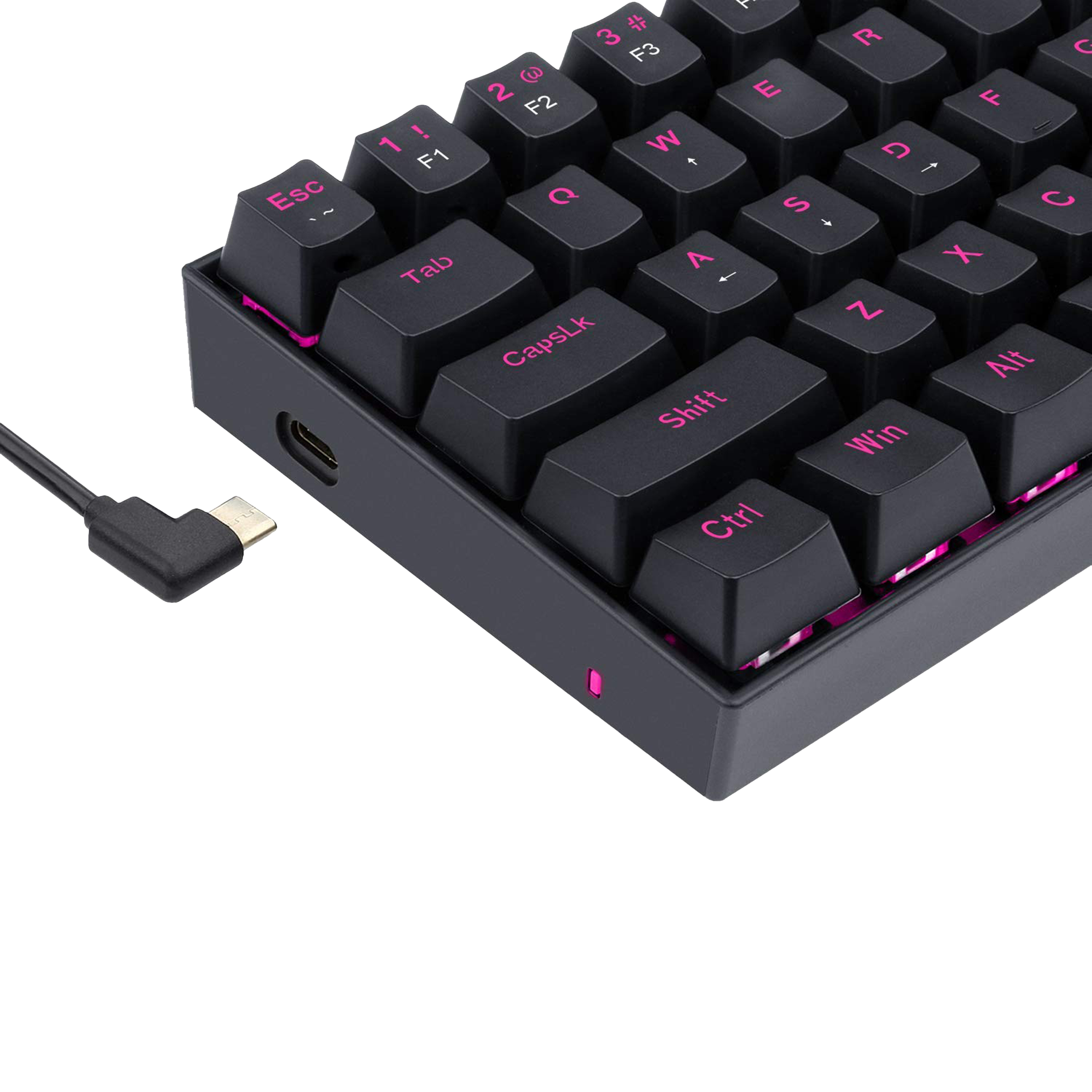 REDRAGON Dragon Born K630 Wired Keyboard with RGB Backlit Keys (Vibrant Pink Lighting, Black)_6