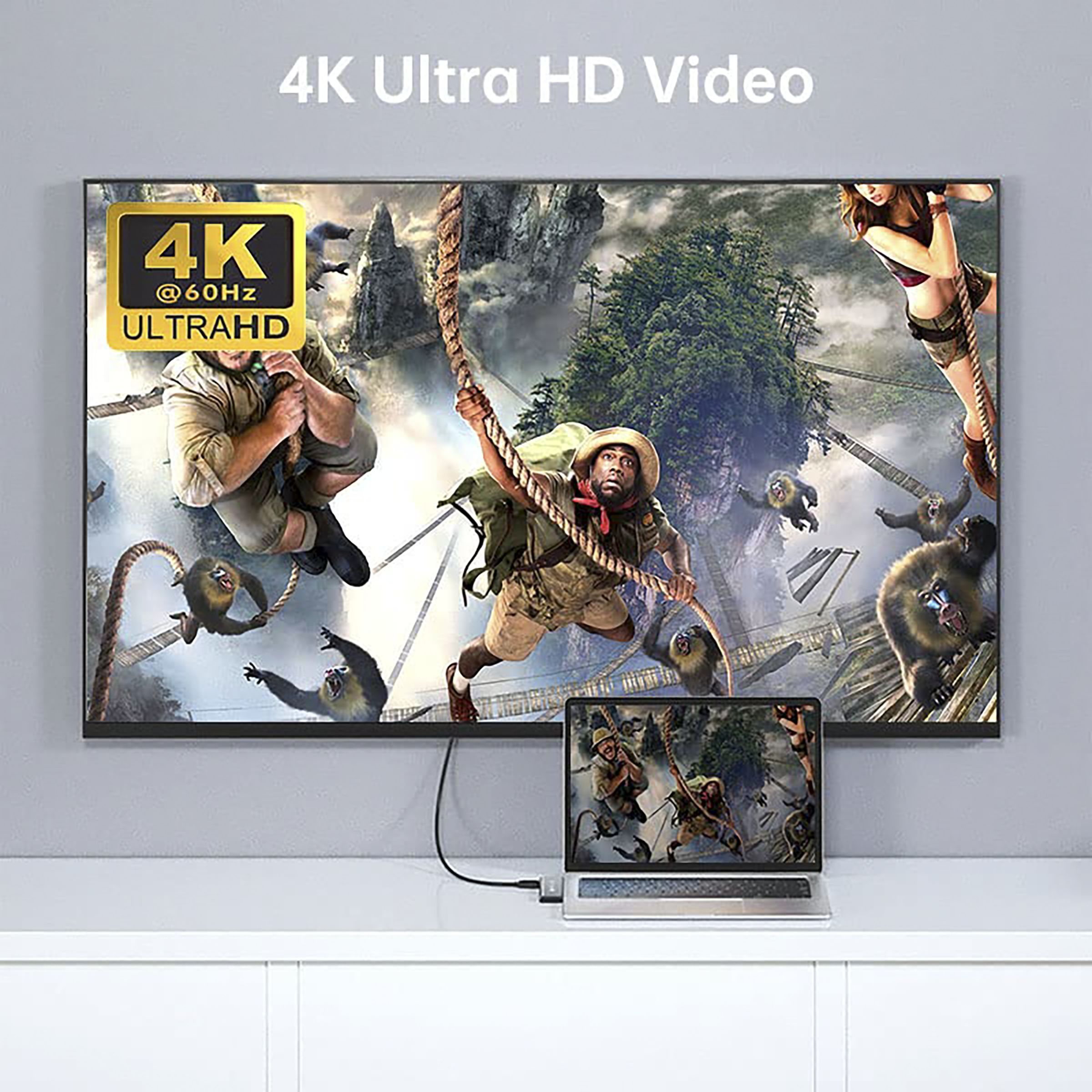 NOVOO 7-in-2 USB 3.0 Type C to USB 3.0 Type C, USB Type A, SD Card Slot, MicroSD Card Slot, HDMI USB Hub (4K Video Resolution, Grey)_2