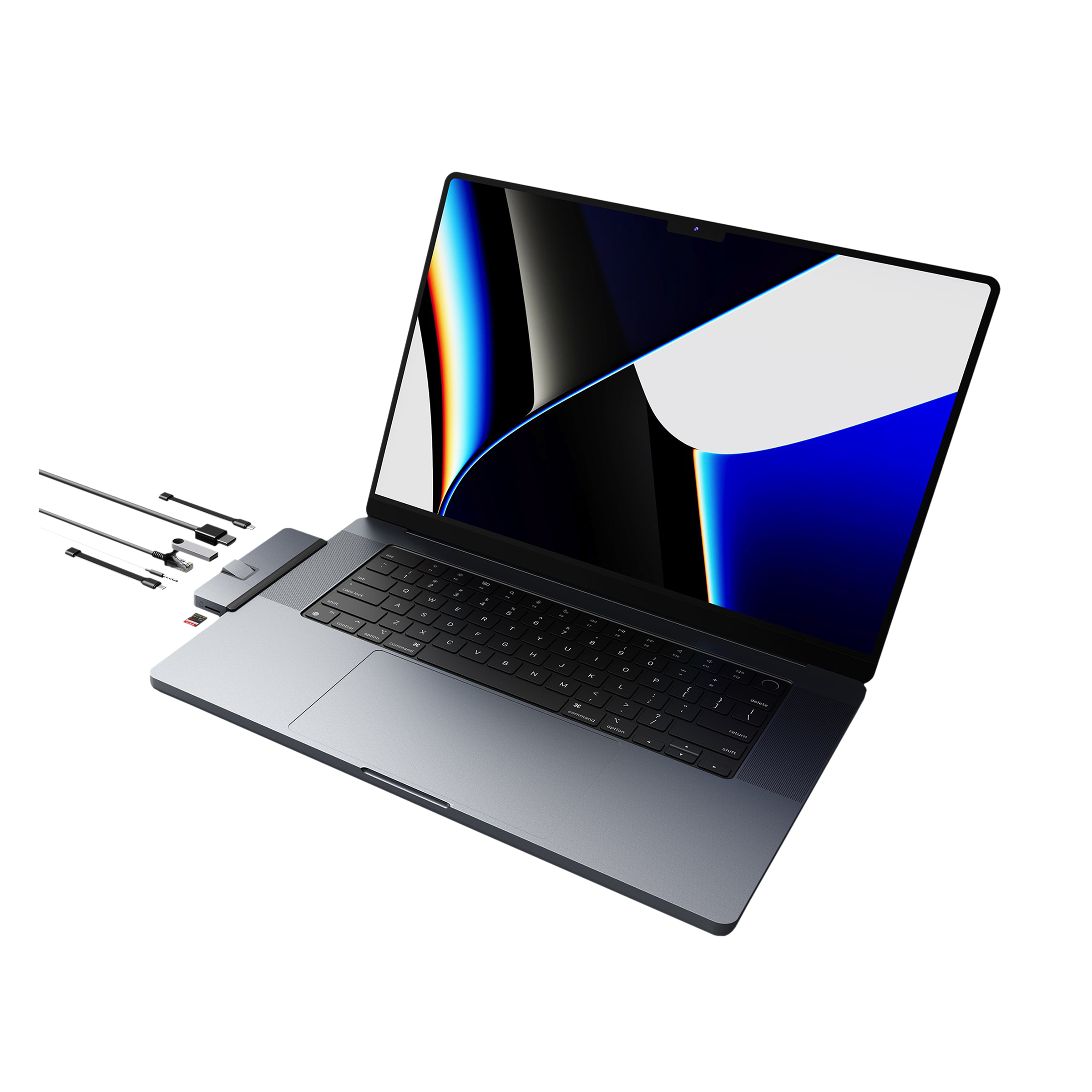 HYPERDRIVE DUO PRO 7-in-2 USB 3.0 Type C to USB 3.1 Type C, USB 3.1 Type A, HDMI Type A, LAN Port, 3.5mm Stereo, MicroSD Card Slot, Thunderbolt 4/USB4 USB Hub (Magnetic Grip, Space Grey)_9