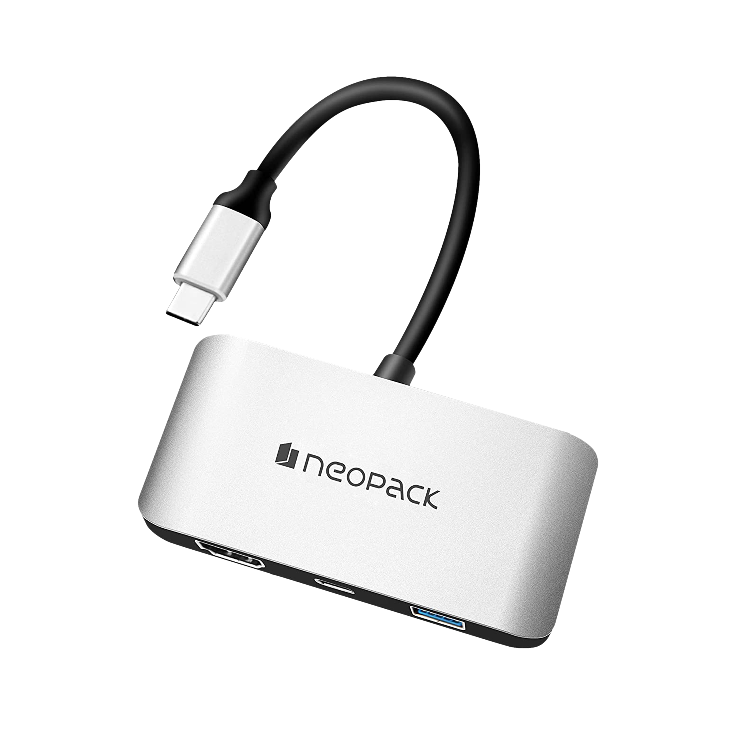 neopack 3-in-1 USB 3.0 Type C to USB 3.0 Type A, HDMI, USB Type C USB Hub (Pass-Through Charging, Silver) neopack 3-in-1 USB 3.0 Type C to USB 3.0 Type A, HDMI, USB Type C USB Hub (Pass-Through Charging, Silver)_1