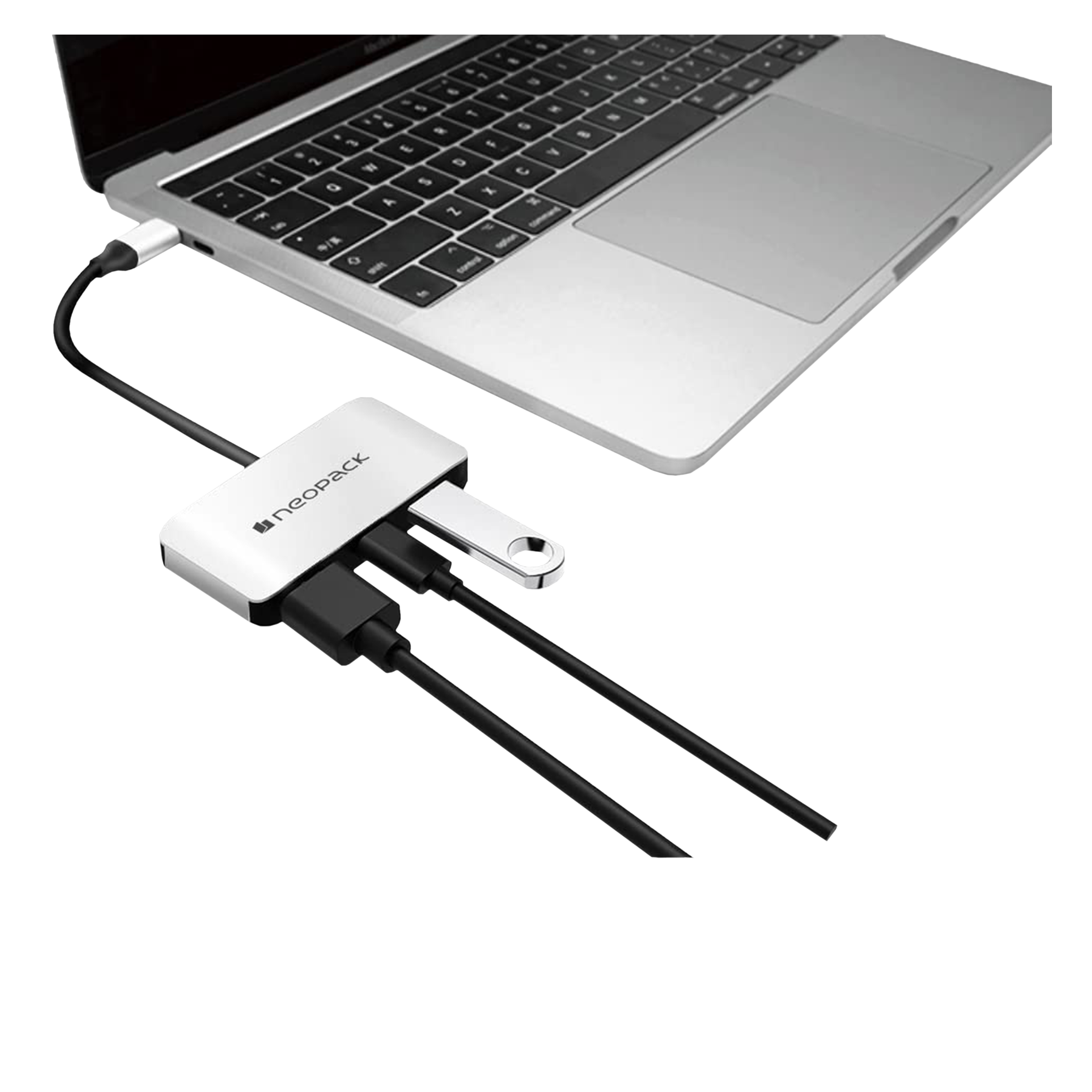 neopack 3-in-1 USB 3.0 Type C to USB 3.0 Type A, HDMI, USB Type C USB Hub (Pass-Through Charging, Silver) neopack 3-in-1 USB 3.0 Type C to USB 3.0 Type A, HDMI, USB Type C USB Hub (Pass-Through Charging, Silver)_3