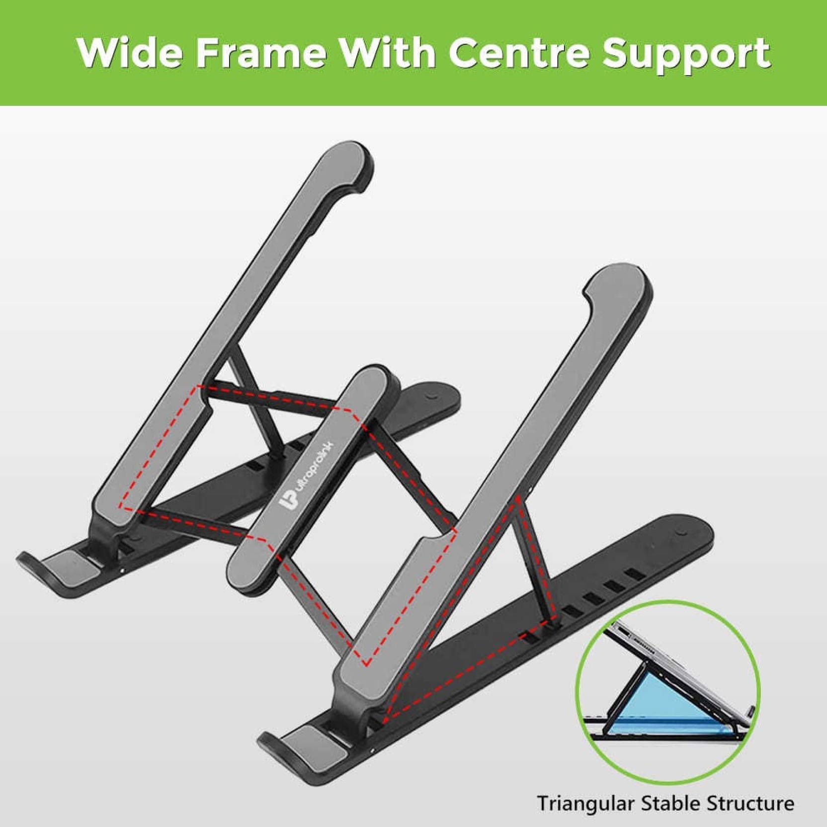 ultraprolink Stand Raiser For Laptop/Tablet (Anti-Skid Base, UM1083, Black)_4