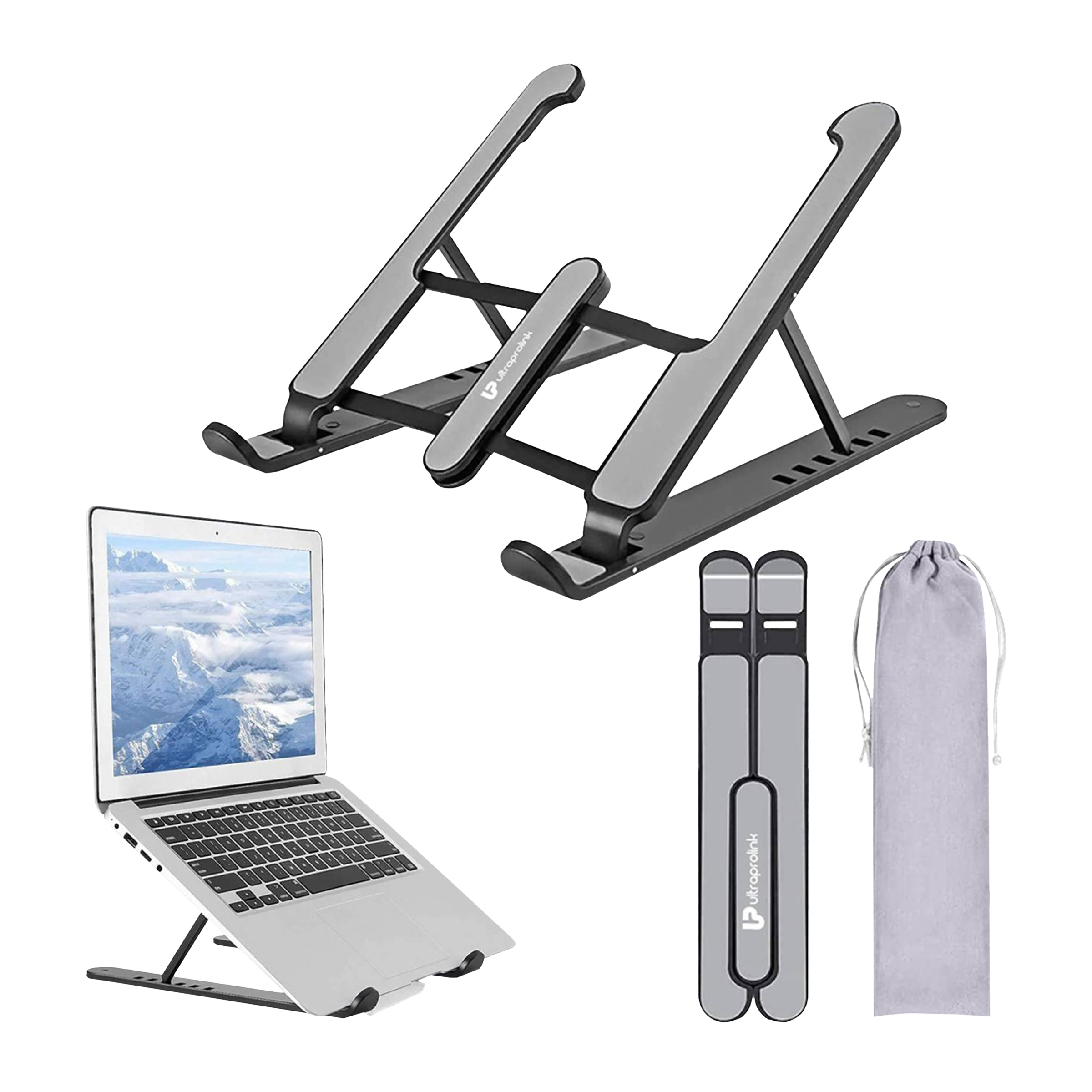 ultraprolink Stand Raiser For Laptop/Tablet (Anti-Skid Base, UM1083, Black)_1