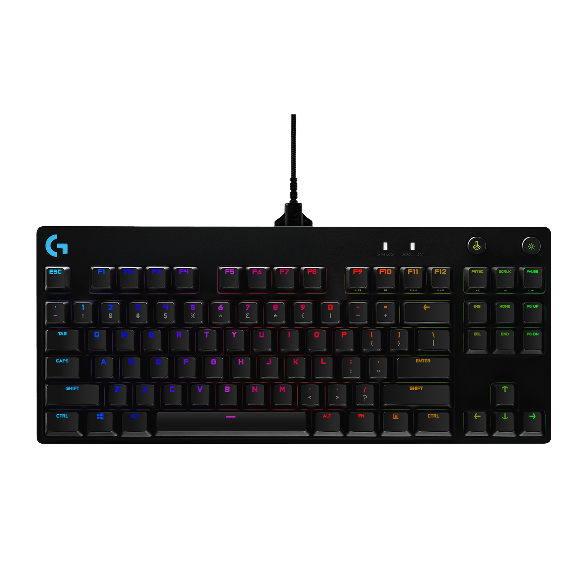 logitech G PRO Wired Gaming Keyboard with RGB Backlit Keys (GX Blue Clicky Mechanical Switches, Black)_1