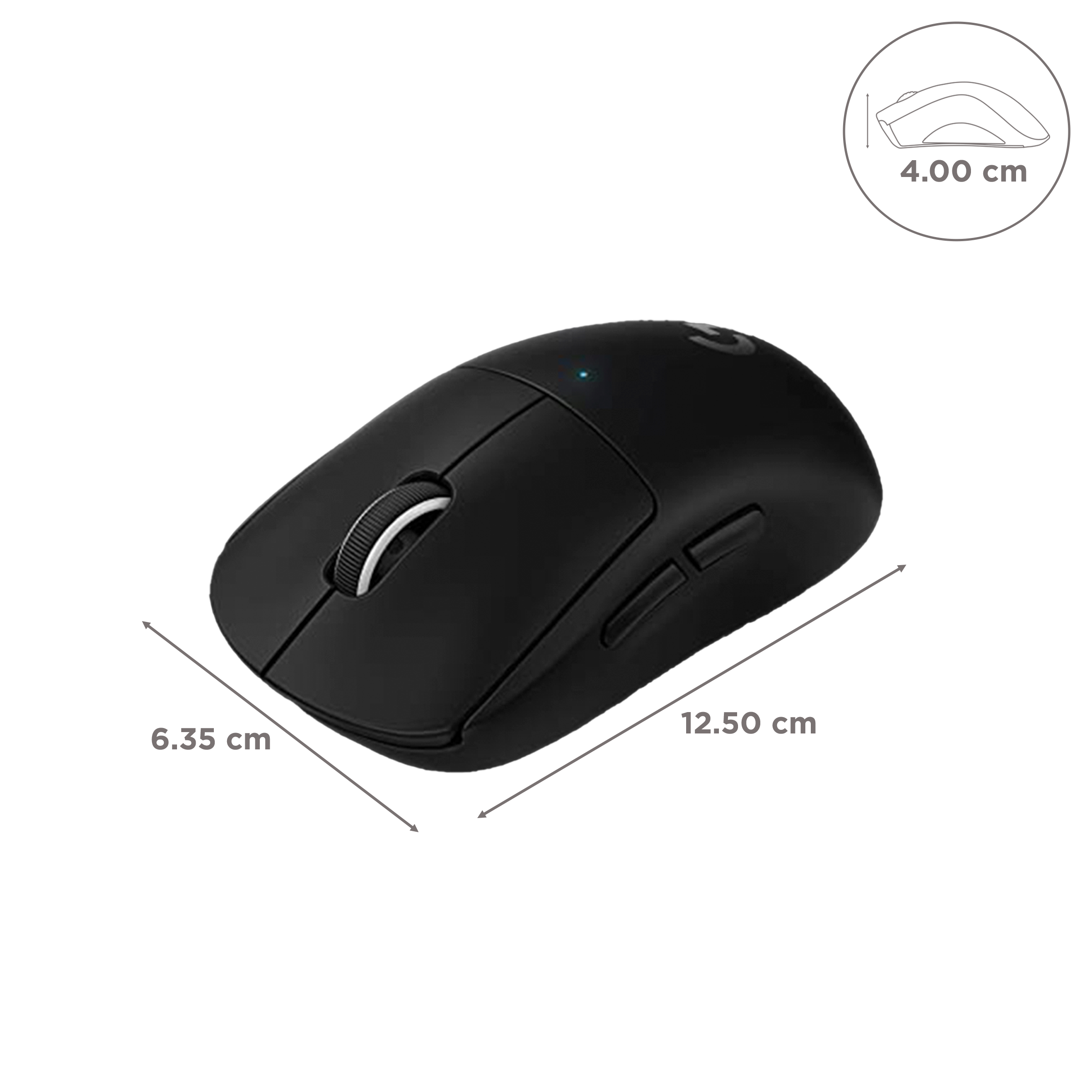 logitech PRO X Rechargeable Wireless Optical Gaming Mouse (25600 DPI Adjustable, Click Tensioning System, Black)_3