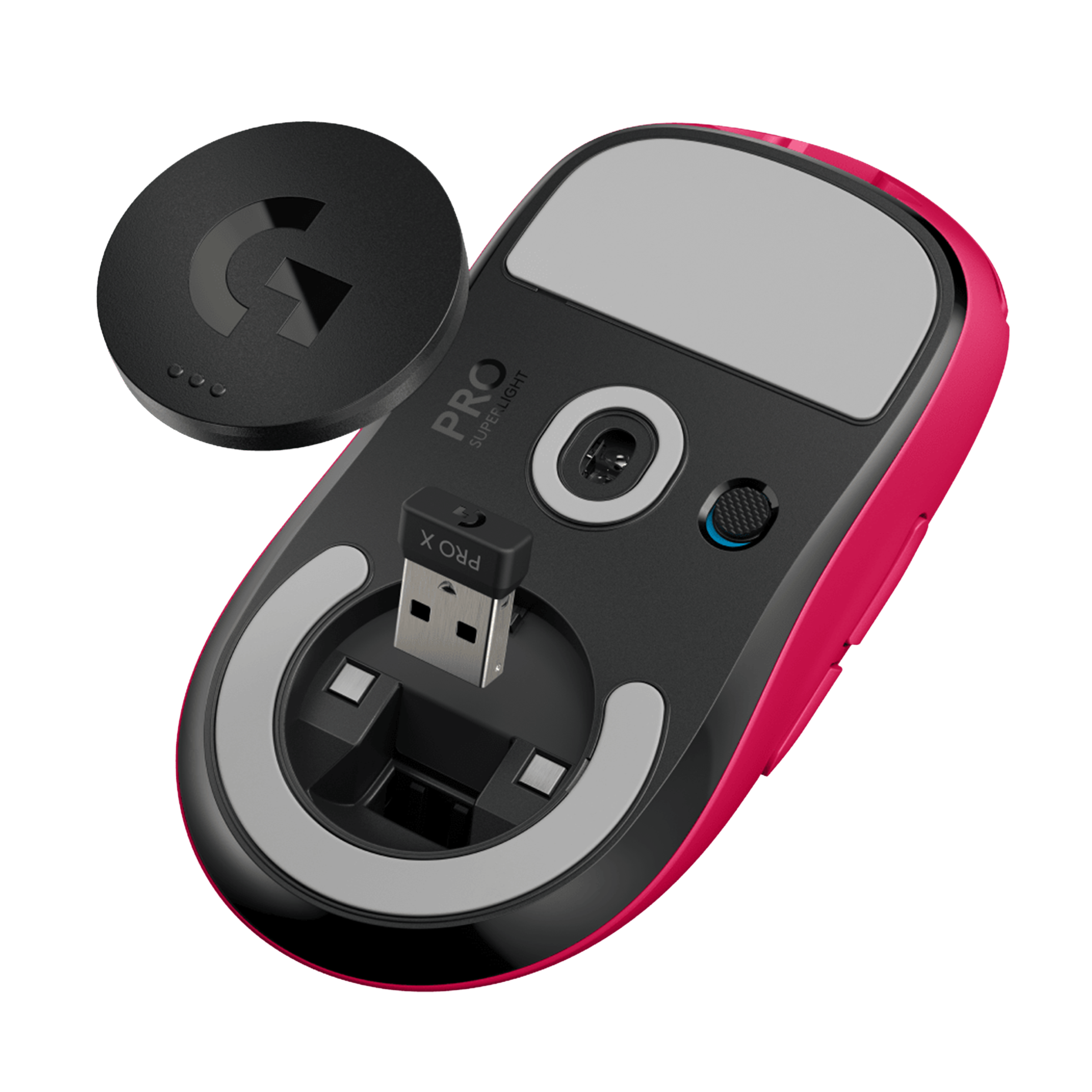 logitech PRO X Rechargeable Wireless Optical Gaming Mouse (25600 DPI Adjustable, Click Tensioning System, Magenta)_10