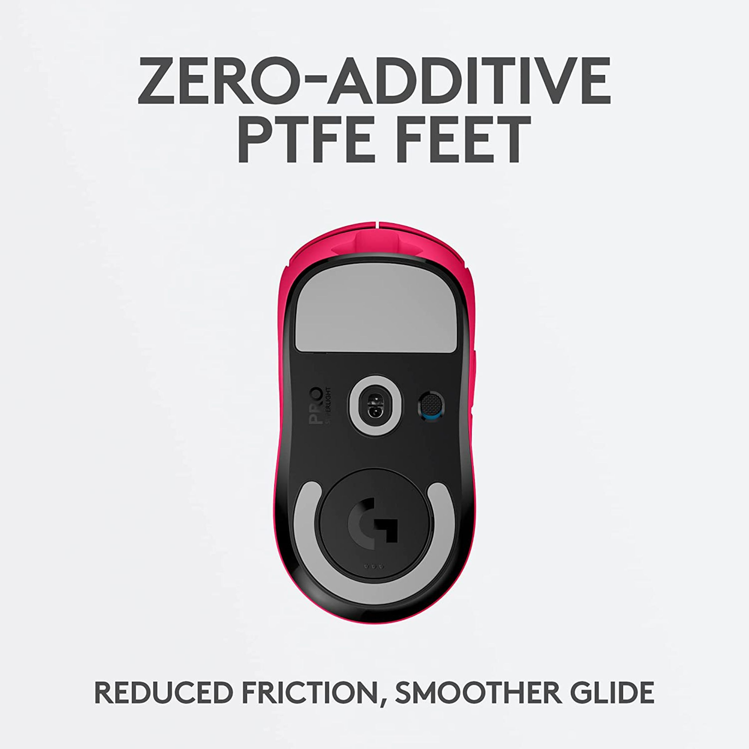 logitech PRO X Rechargeable Wireless Optical Gaming Mouse (25600 DPI Adjustable, Click Tensioning System, Magenta)_15