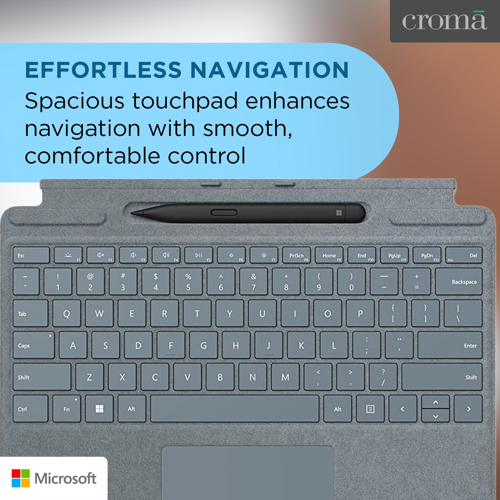 Microsoft Wi-Fi Wireless Keyboard with Touchpad (Backlit Keys, Icy Blue) Microsoft Wi-Fi Wireless Keyboard with Touchpad (Backlit Keys, Icy Blue)_5