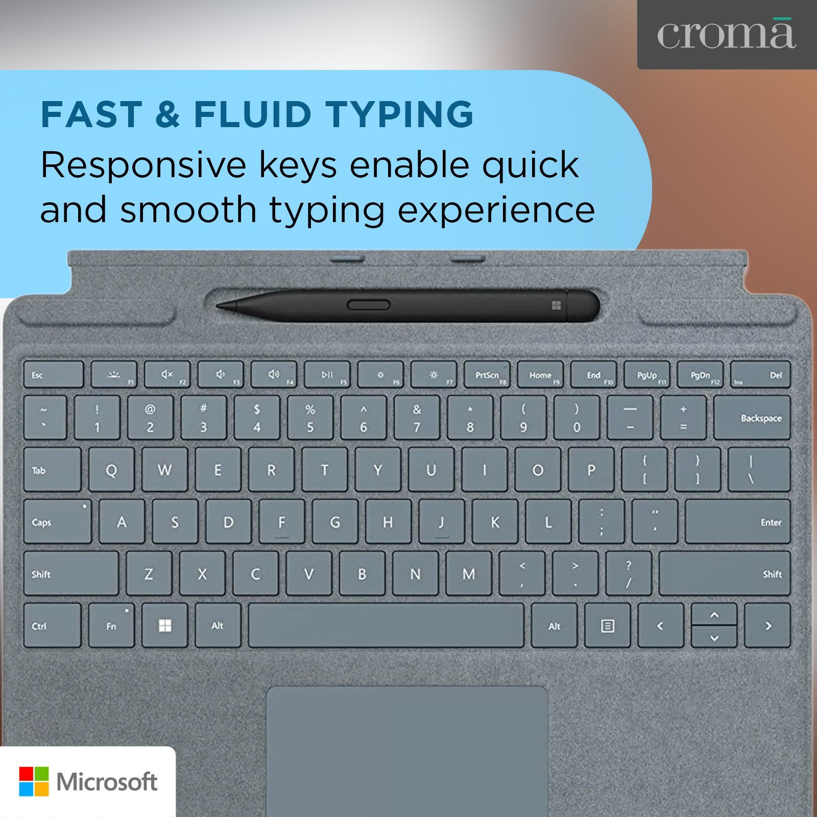 Microsoft Wi-Fi Wireless Keyboard with Touchpad (Backlit Keys, Icy Blue) Microsoft Wi-Fi Wireless Keyboard with Touchpad (Backlit Keys, Icy Blue)_6