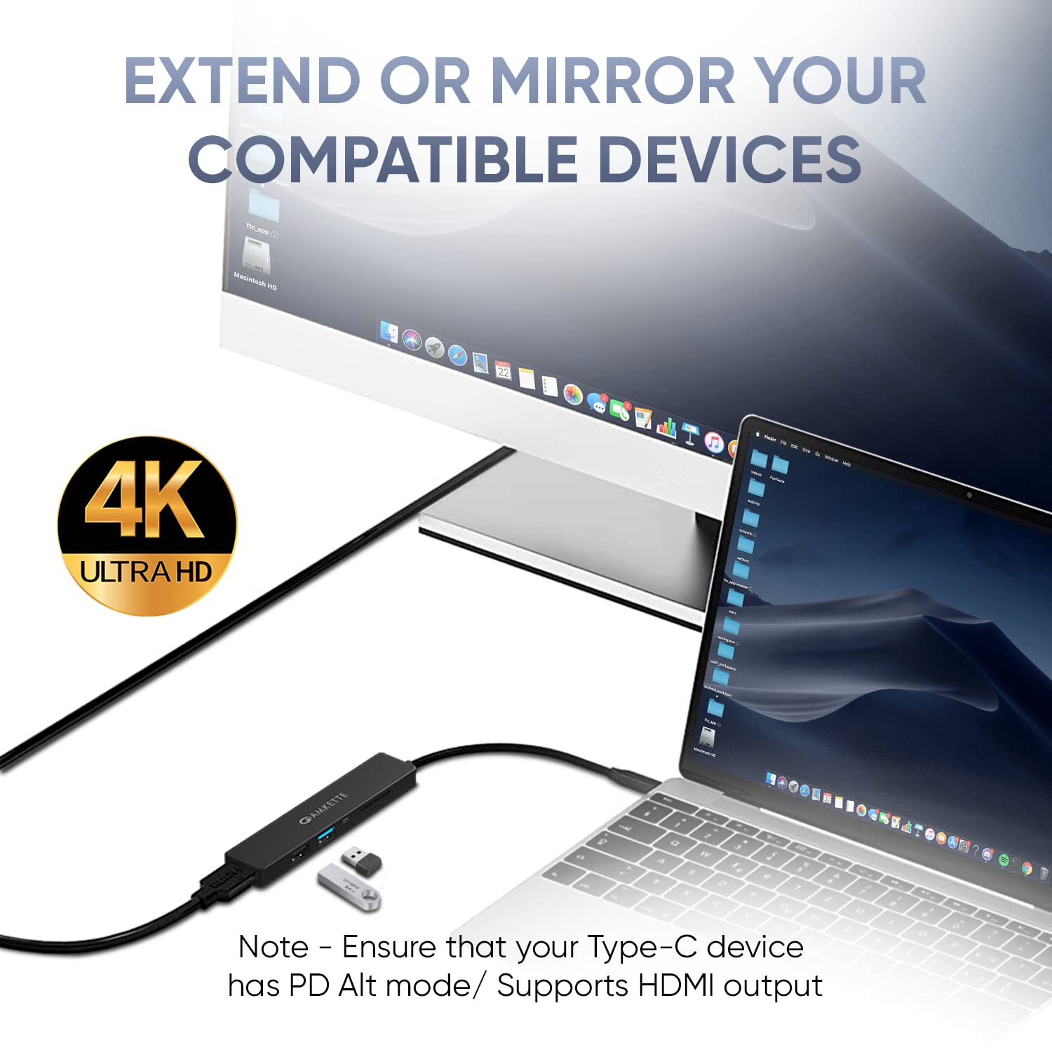 AMKETTE 6-in-1 USB 3.0 Type C to HDMI Type A, USB 3.0 Type A, USB 2.0 Type A, USB 3.0 Type C, SD Card Slot, MicroSD Card Slot Multi-Port Hub (Up to 5 Gbps Data Transfer, Black) AMKETTE 6-in-1 USB 3.0 Type C to HDMI Type A, USB 3.0 Type A, USB 2.0 Type A, USB 3.0 Type C, SD Card Slot, MicroSD Card Slot Multi-Port Hub (Up to 5 Gbps Data Transfer, Black)_4