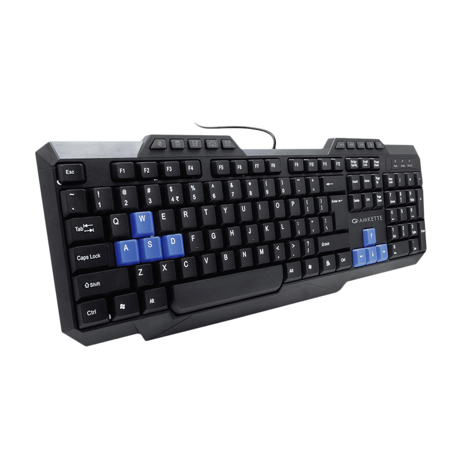 AMKETTE Xcite Neo Wired Keyboard with Backlit Keys (Spill Resistant, Black)_4