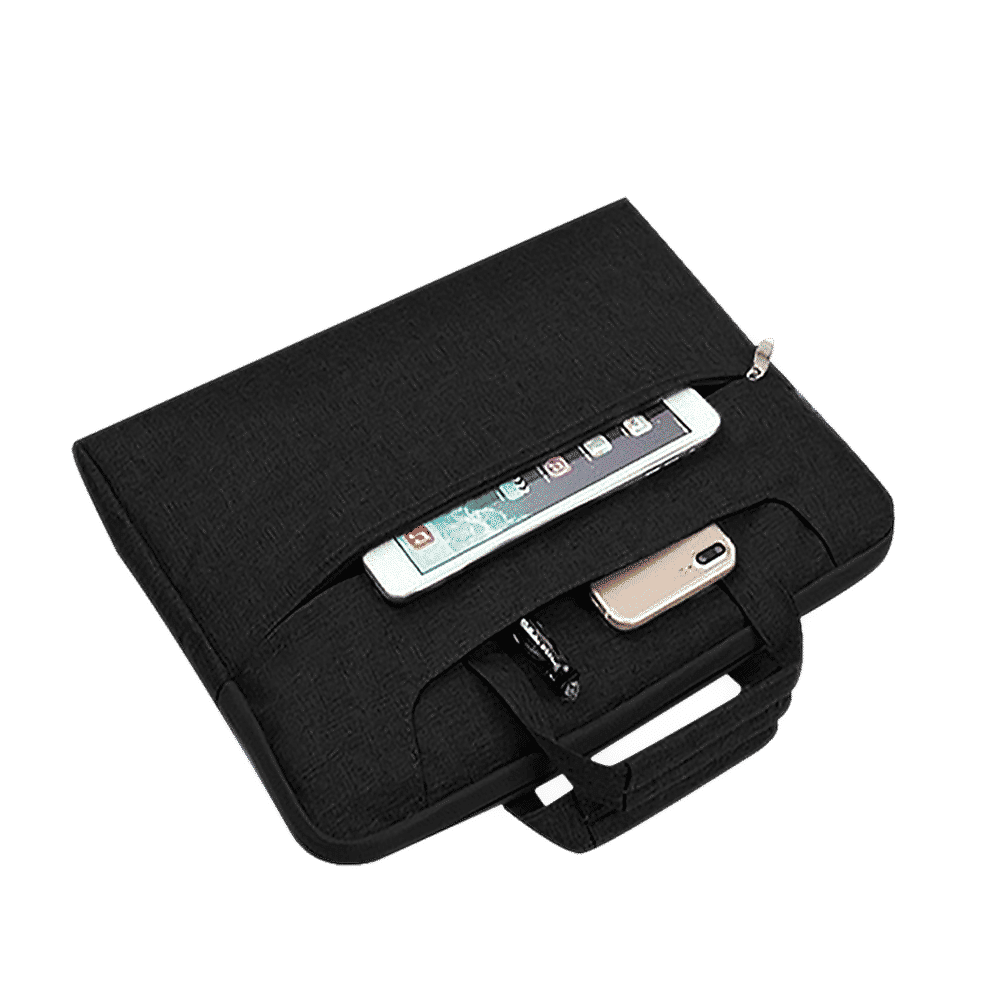 in base Denim Laptop Sling Bag for 11.6 Inch Laptop (Water Resistant, Black)_4