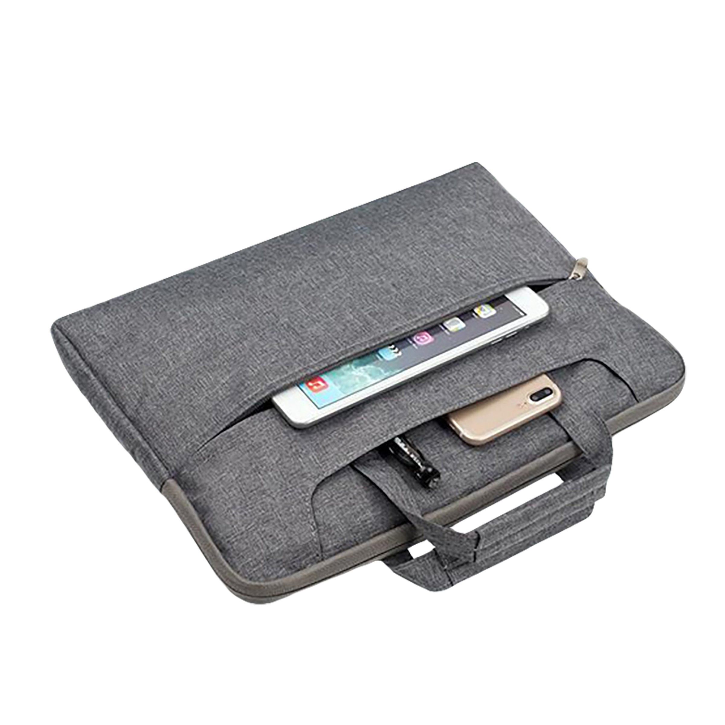 in base Denim Laptop Sling Bag for 11.6 Inch Laptop (Water Resistant, Grey)_4