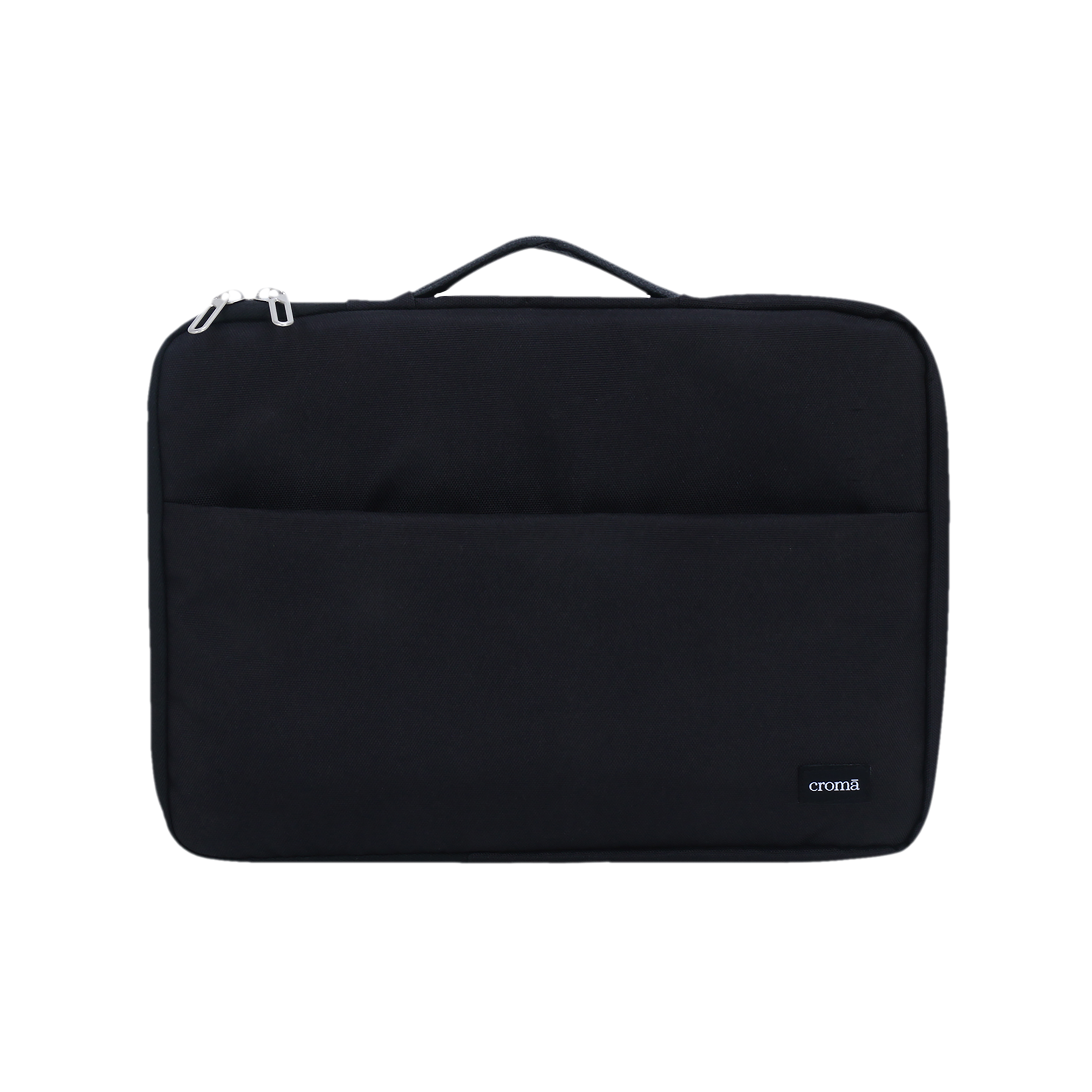 Croma Prime Fabric Laptop Sleeve for 14 Inch Laptop (Water Resistant, Black)_12