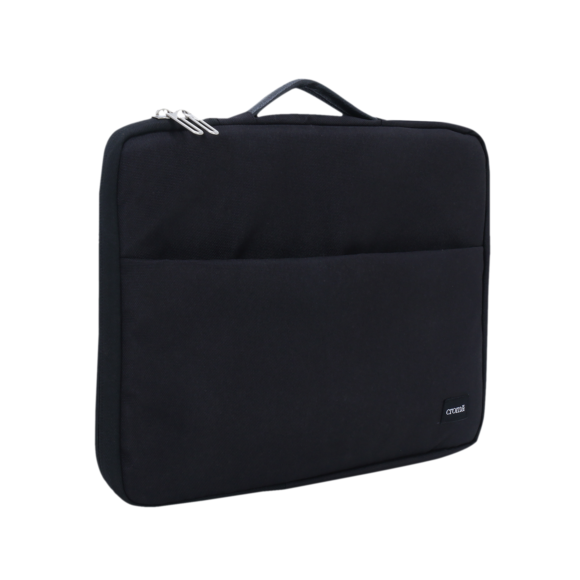 Croma Prime Fabric Laptop Sleeve for 14 Inch Laptop (Water Resistant, Black)_13
