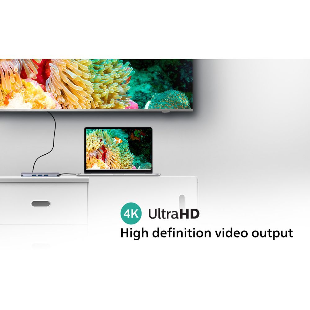 Philips 8-in-1 USB 3.0 Type C to RJ45, USB 3.0 Type A, USB 3.0 Type C, HDMI Type A, SD Card Slot, TF Card Reader USB Hub (5 Gbps Data Transfer Rate, Grey) Philips 8-in-1 USB 3.0 Type C to RJ45, USB 3.0 Type A, USB 3.0 Type C, HDMI Type A, SD Card Slot, TF Card Reader USB Hub (5 Gbps Data Transfer Rate, Grey)_9